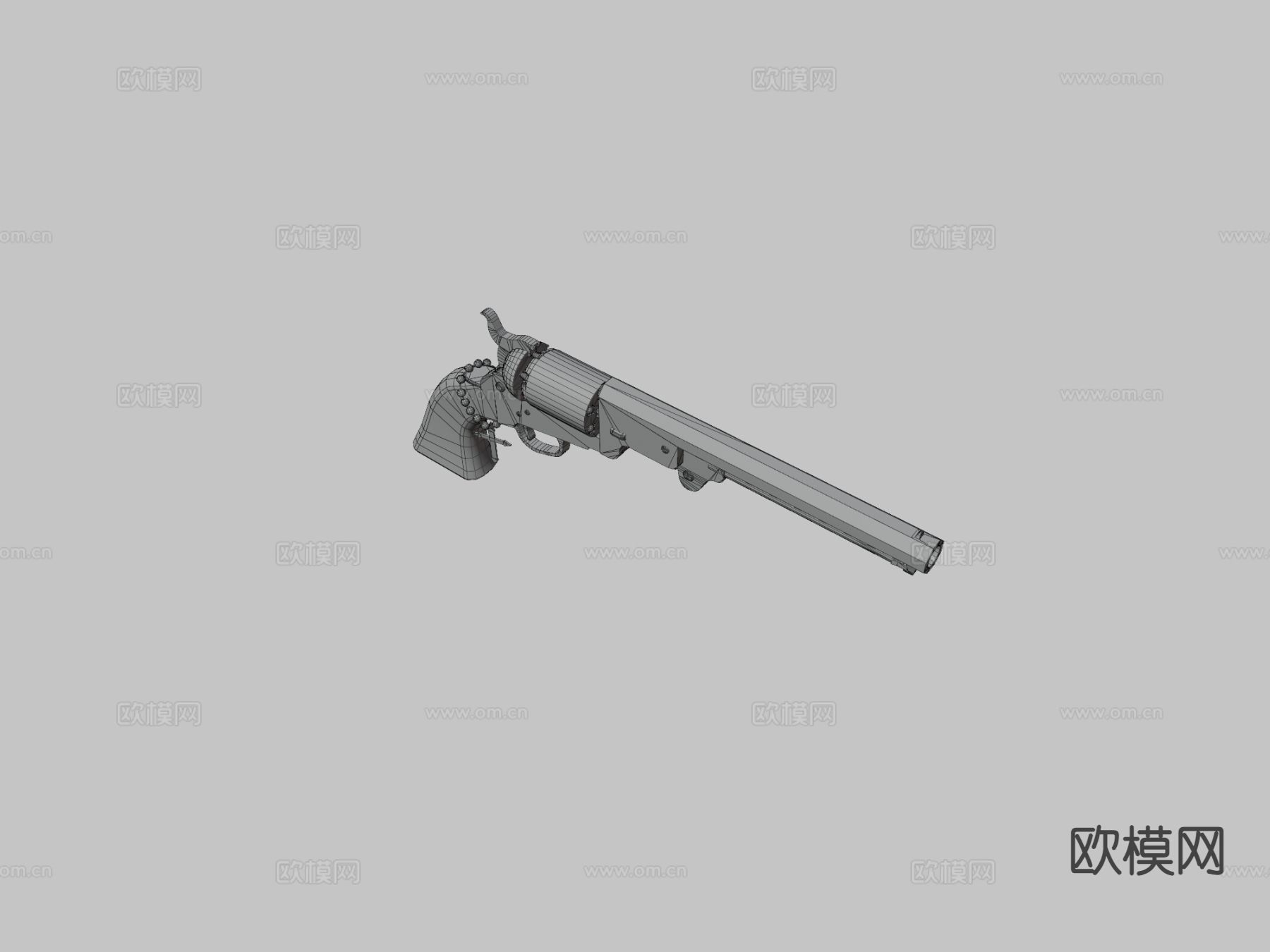 驱魔者左轮手枪su模型下载（渲染图4）