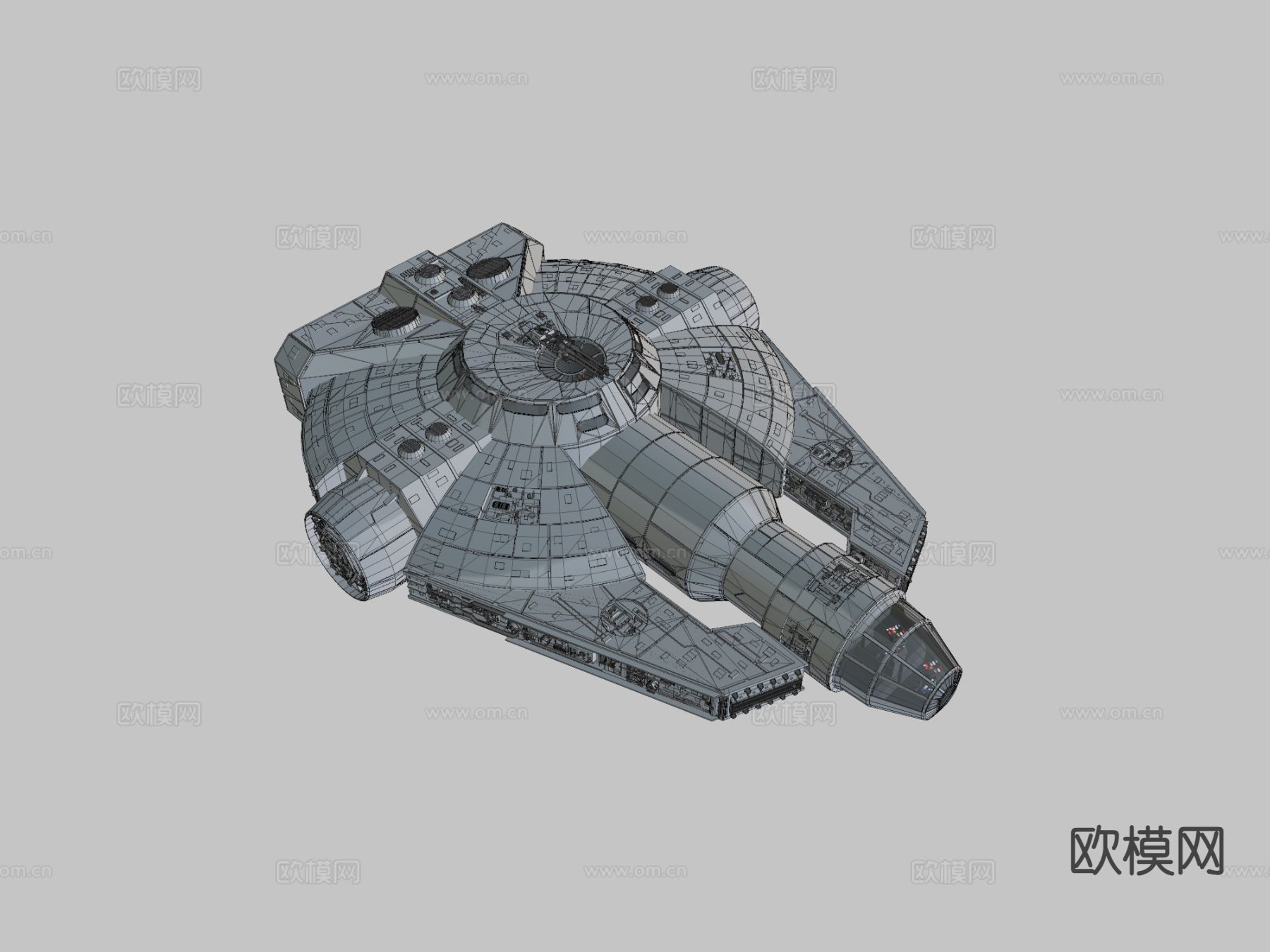 星际站su模型下载（渲染图1）