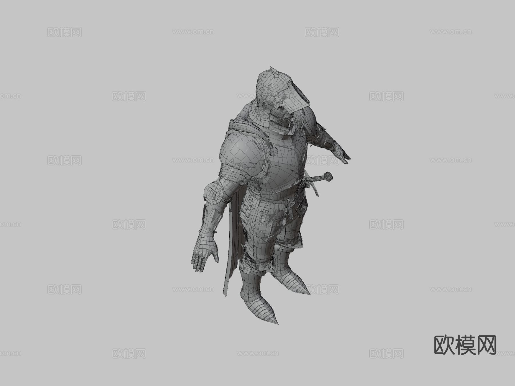 骑士su模型下载（渲染图1）