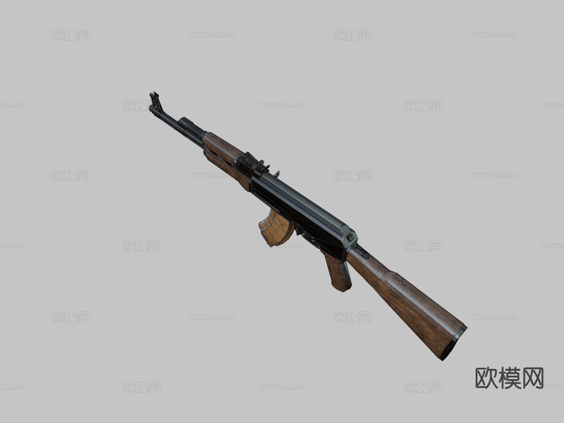 AK47步枪su模型下载（渲染图3）