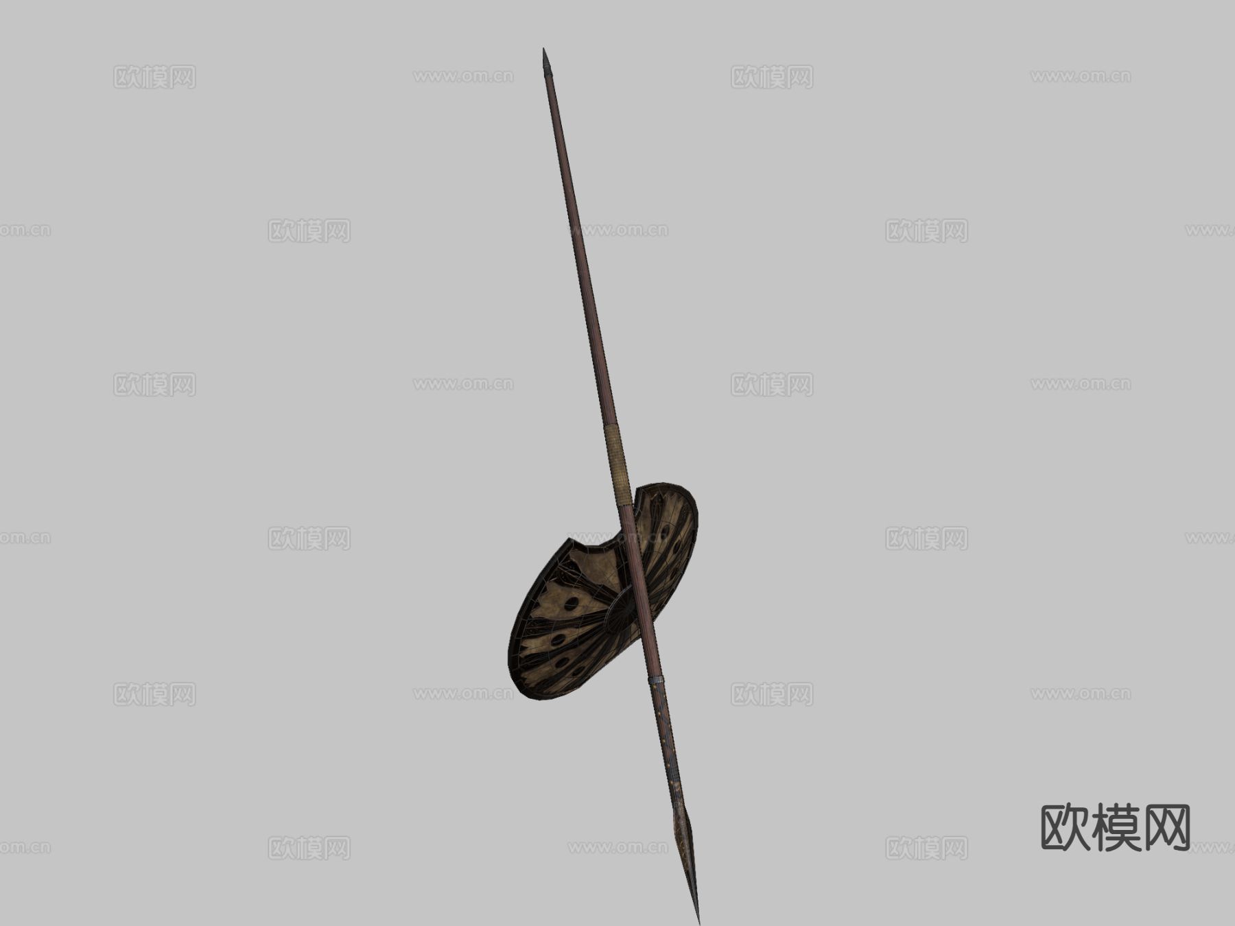 阿喀琉斯的盾和矛su模型下载（渲染图1）