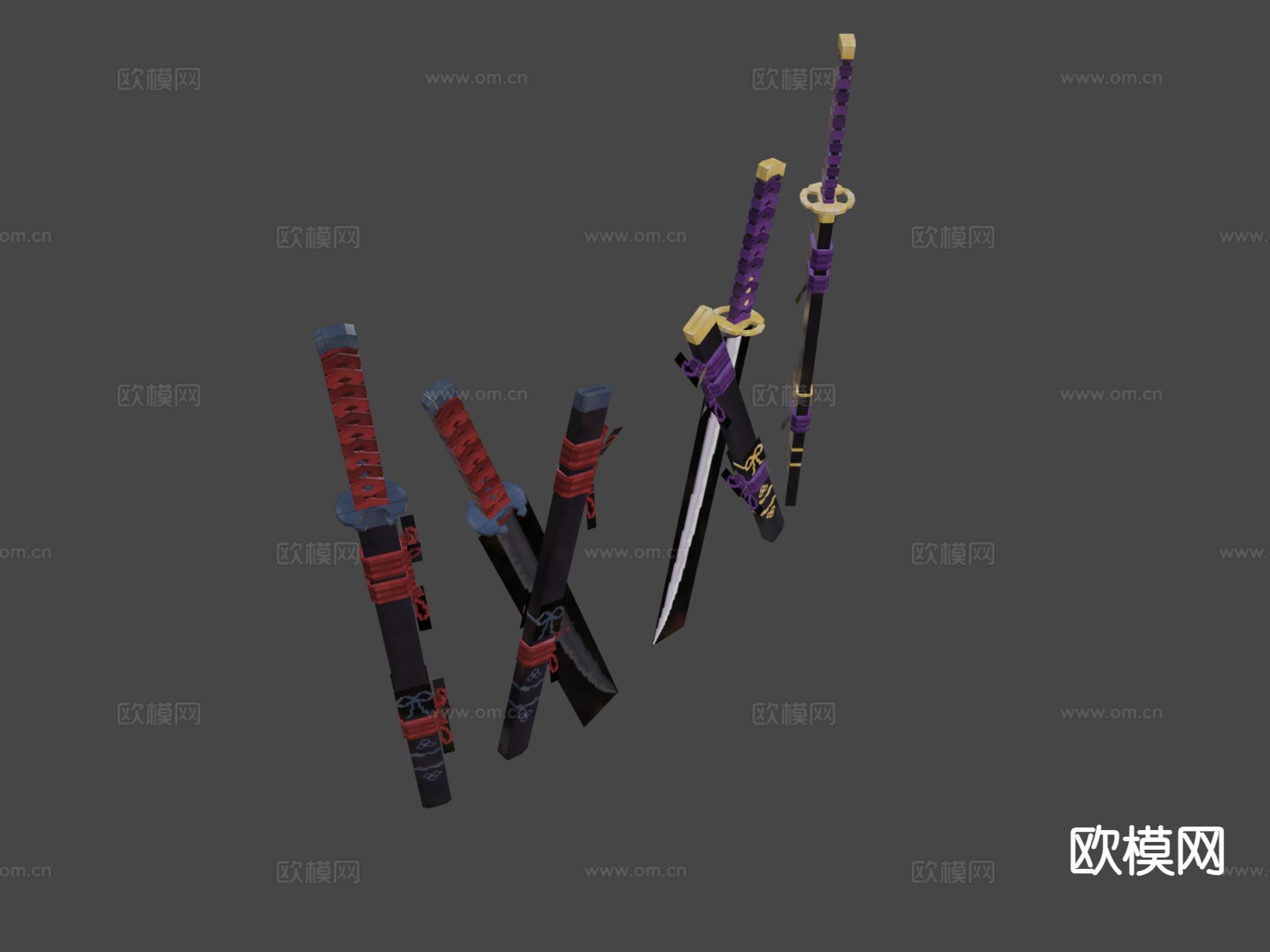 武士刀su模型下载（渲染图3）