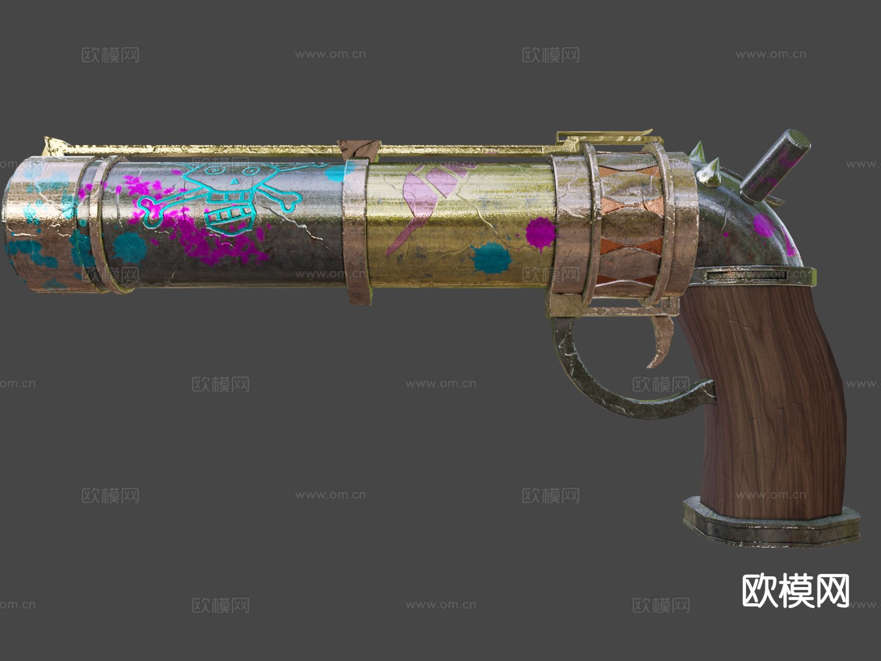 Jinx的手枪su模型下载（渲染图7）