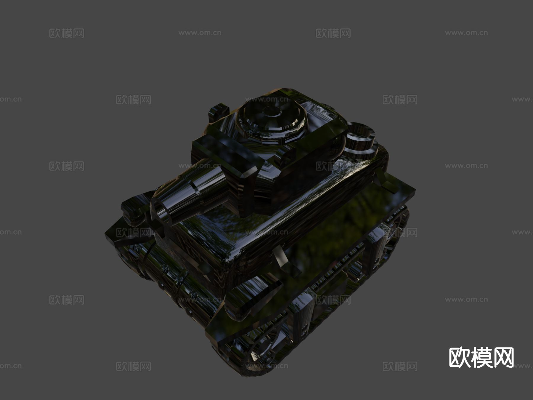 坦克-漫画风格su模型下载（渲染图4）