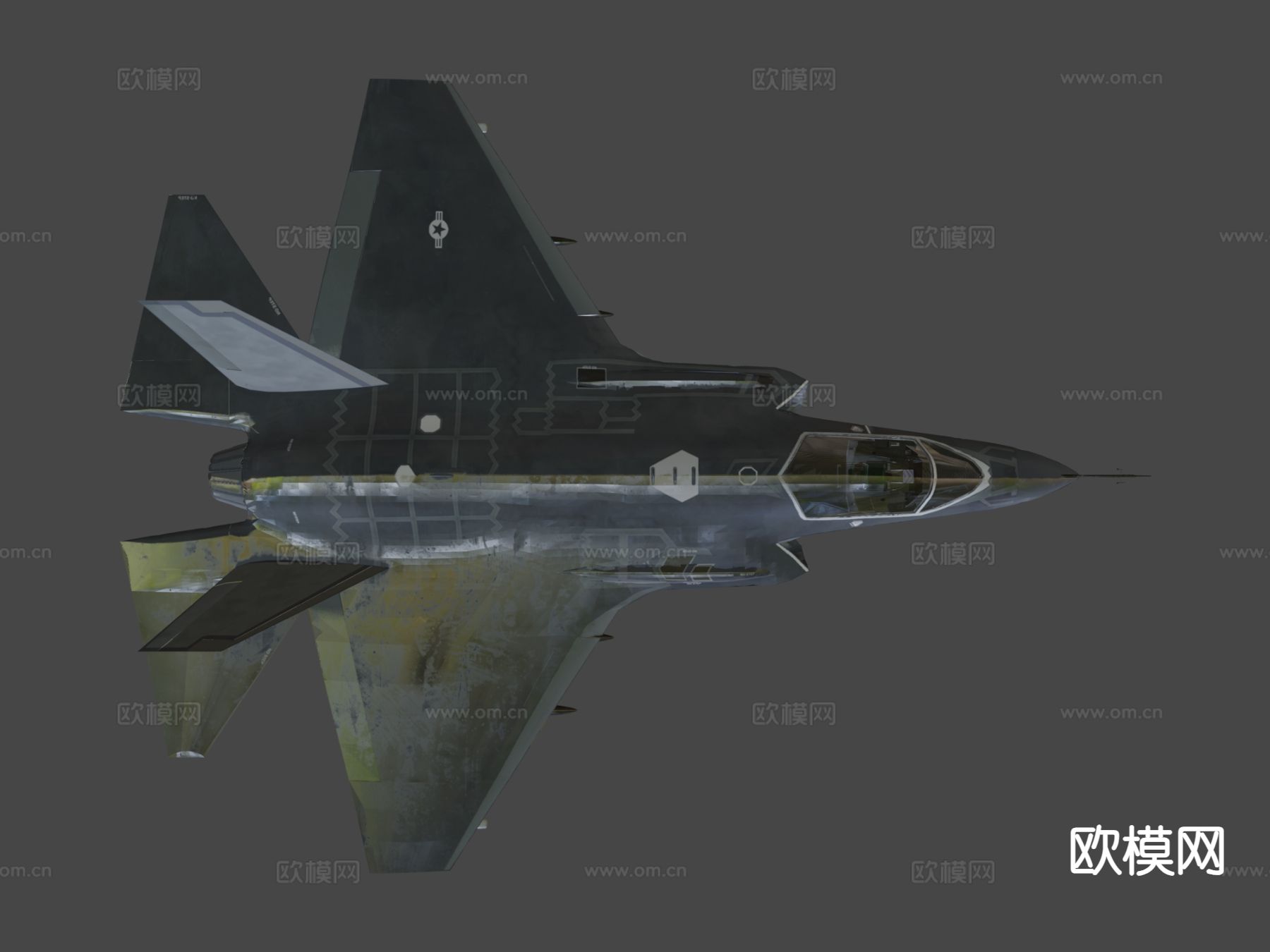 闪电型战斗机su模型下载（渲染图6）