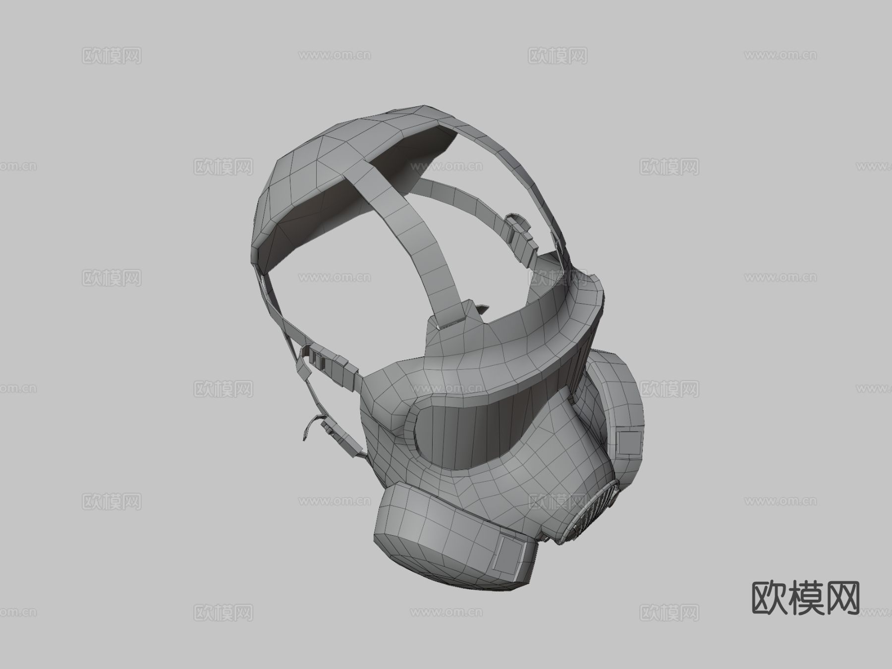 防毒面具su模型下载（渲染图1）