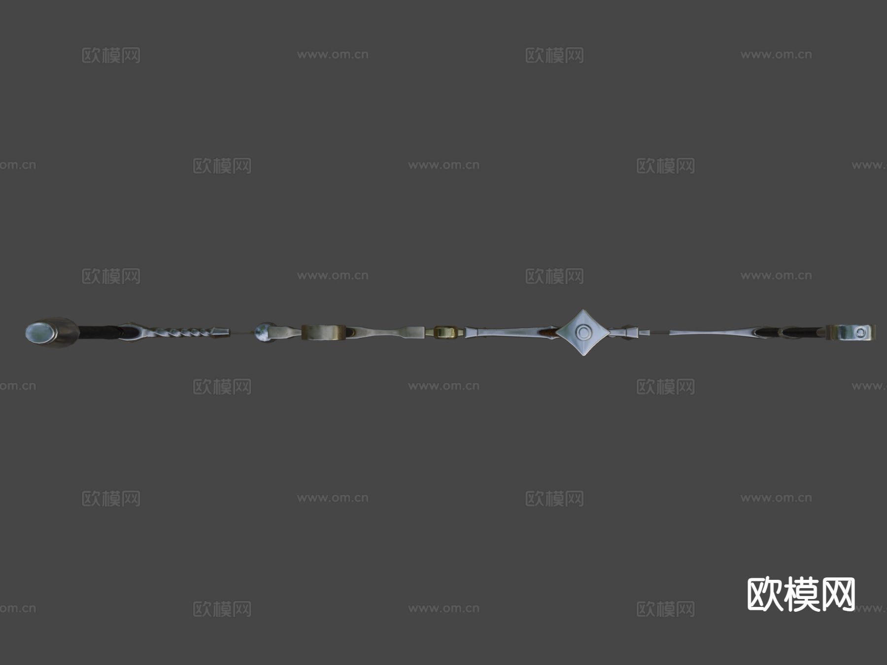 中世纪剑和匕首su模型下载（渲染图6）