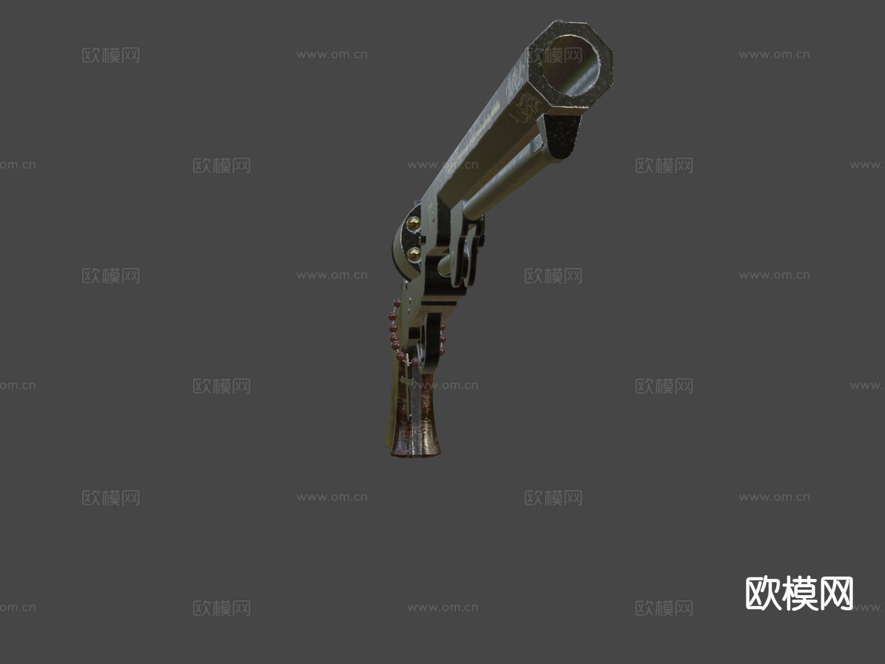 驱魔者左轮手枪su模型下载（渲染图5）