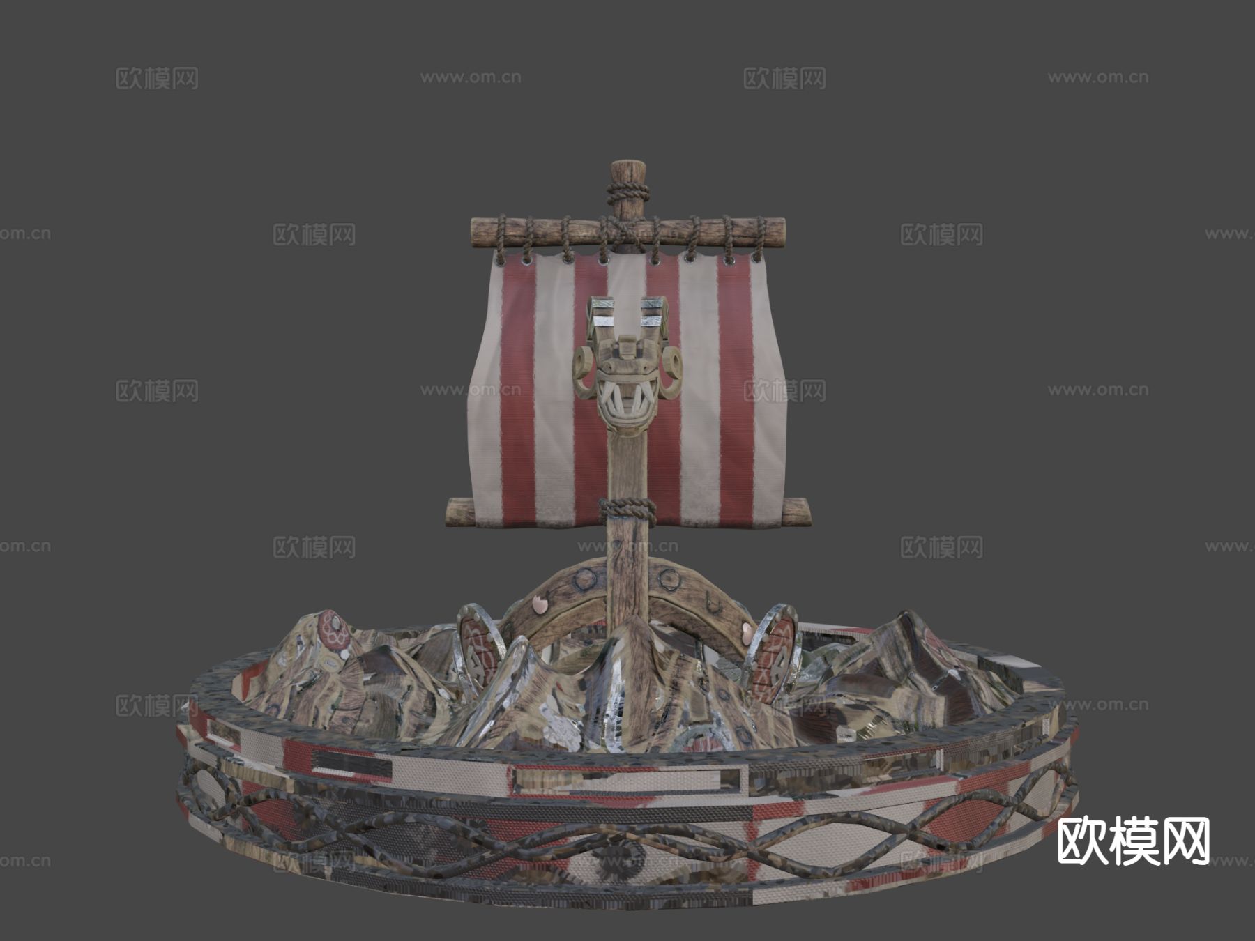 D模型 维京船su模型下载（渲染图5）