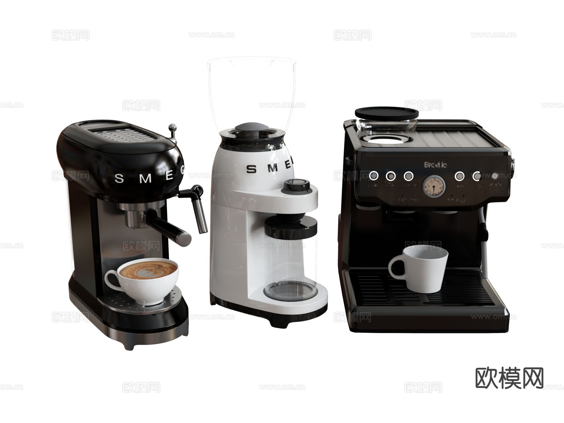 磨豆机 咖啡机su模型下载（渲染图2）