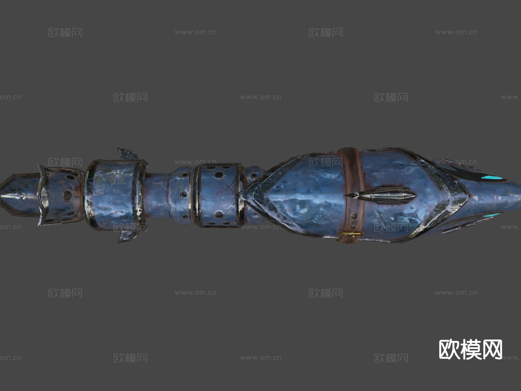 金克丝鱼骨火箭筒su模型下载（渲染图7）