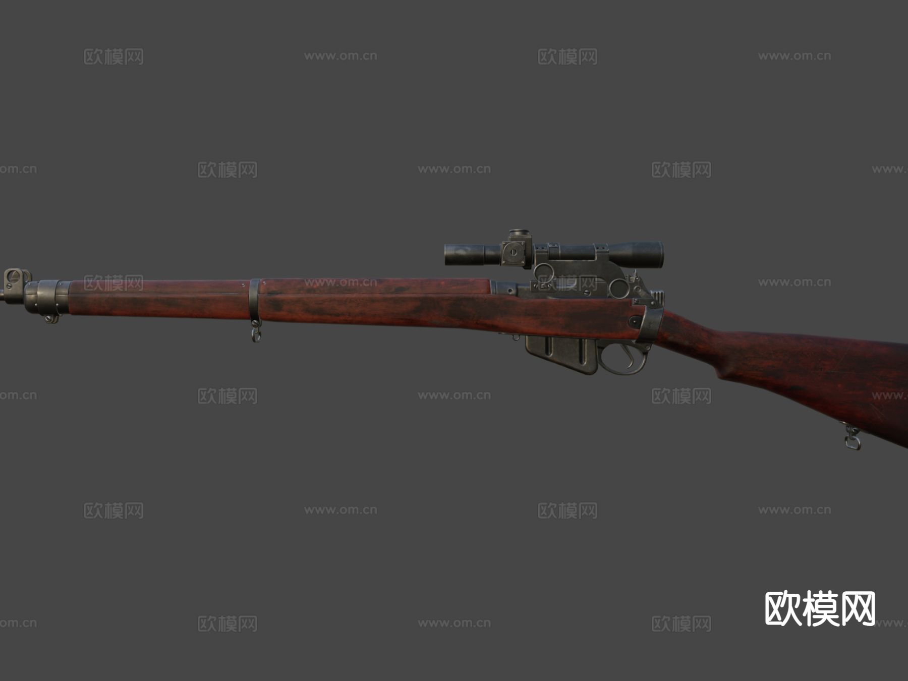 阻击枪 瞄准器su模型下载（渲染图5）