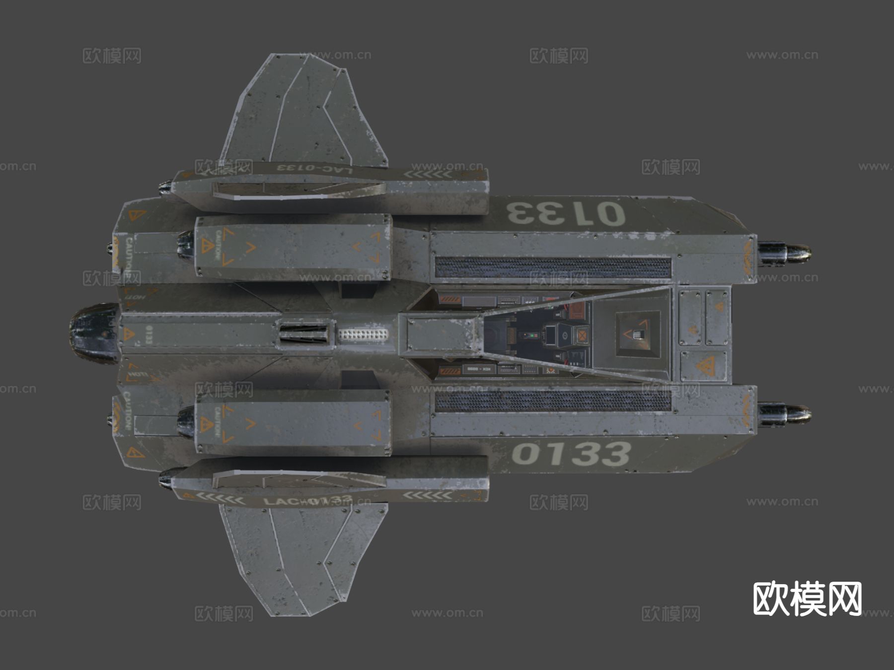 轻型突击艇-战斗机su模型下载（渲染图7）