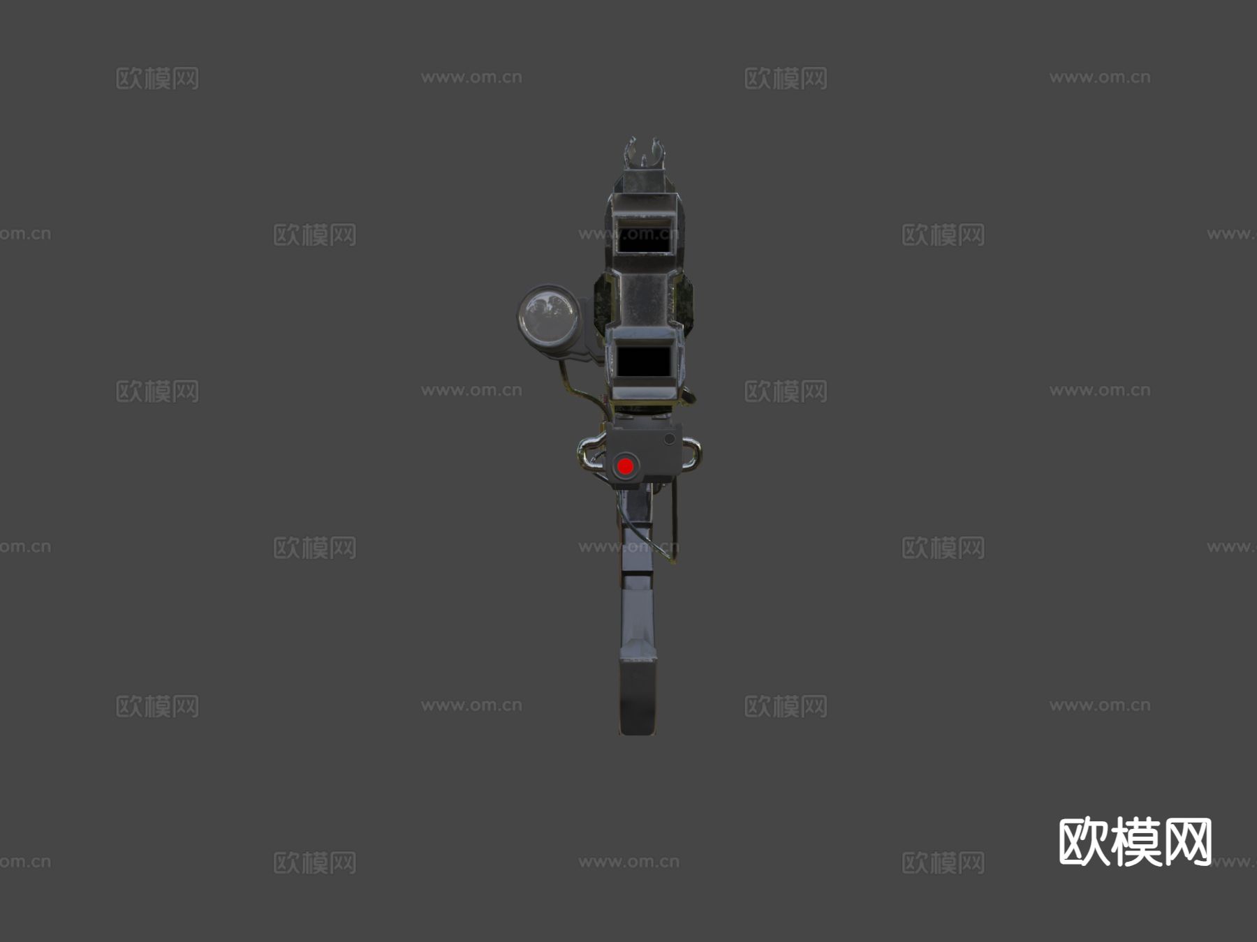 科幻步枪su模型下载（渲染图4）
