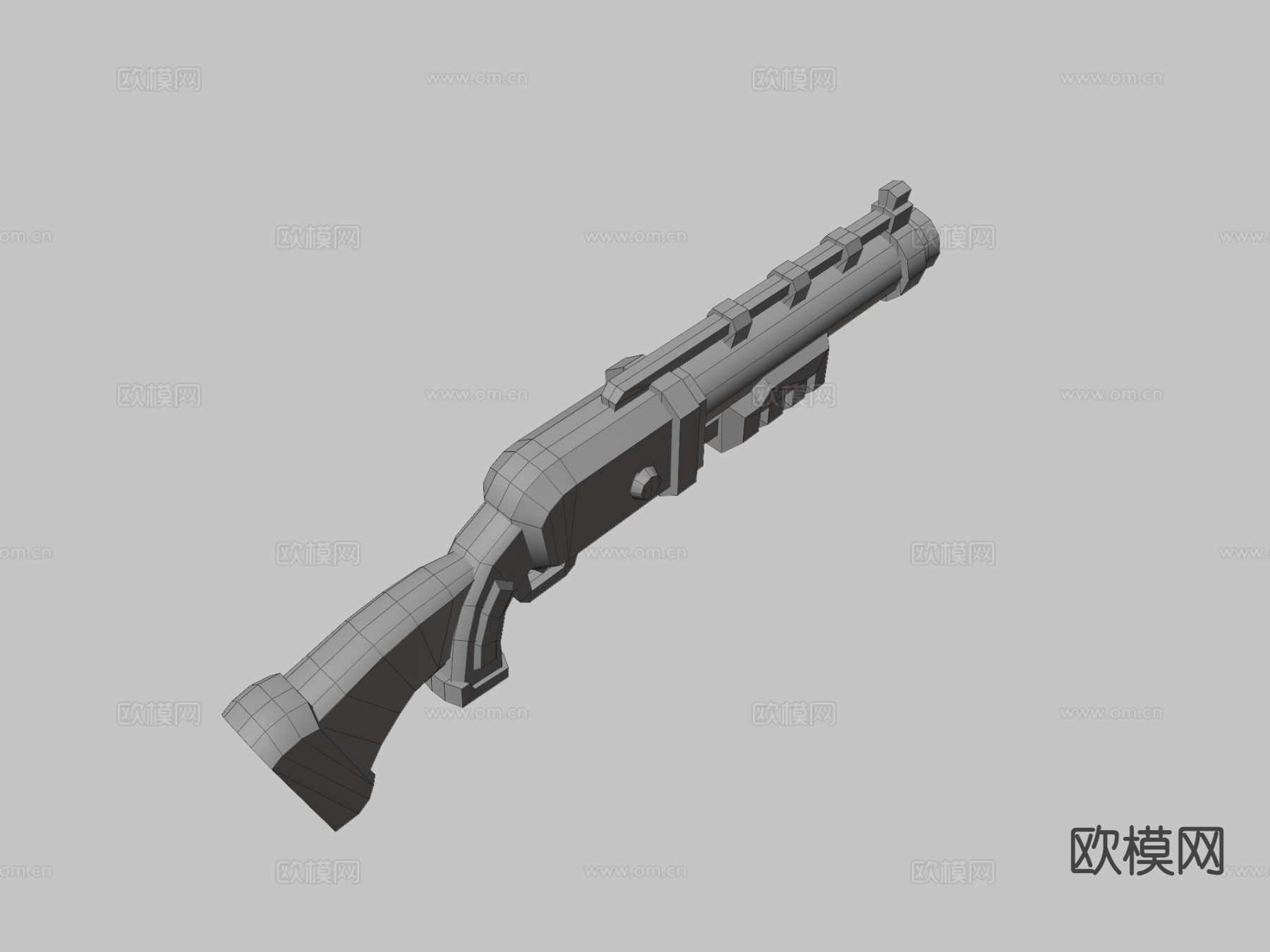 卡通式霰弹枪su模型下载（渲染图1）