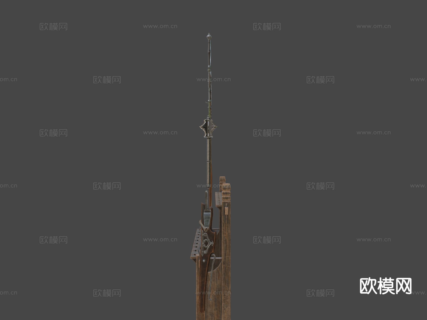 中世纪武器及武器架su模型下载（渲染图5）