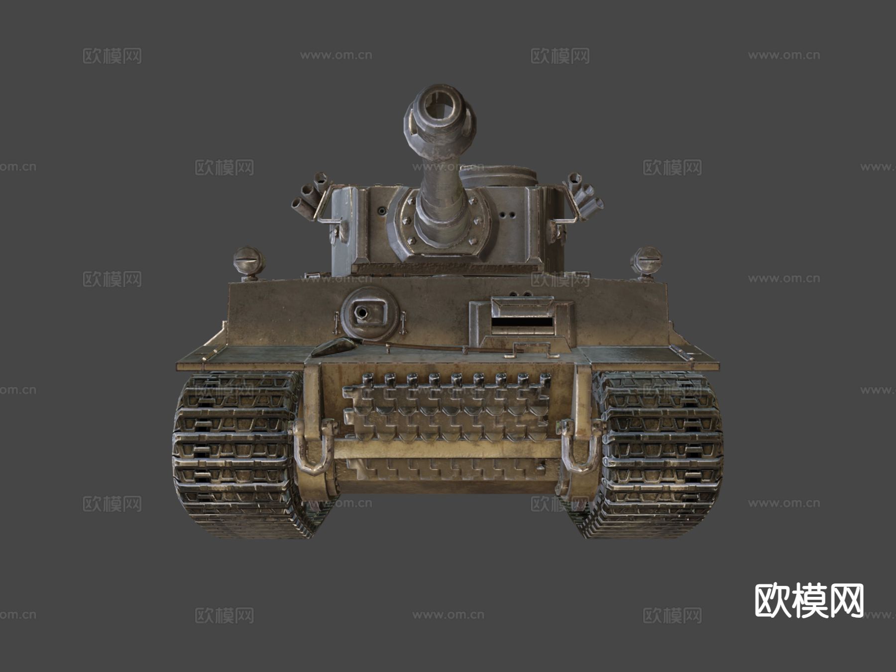 卡通德国虎坦克su模型下载（渲染图5）
