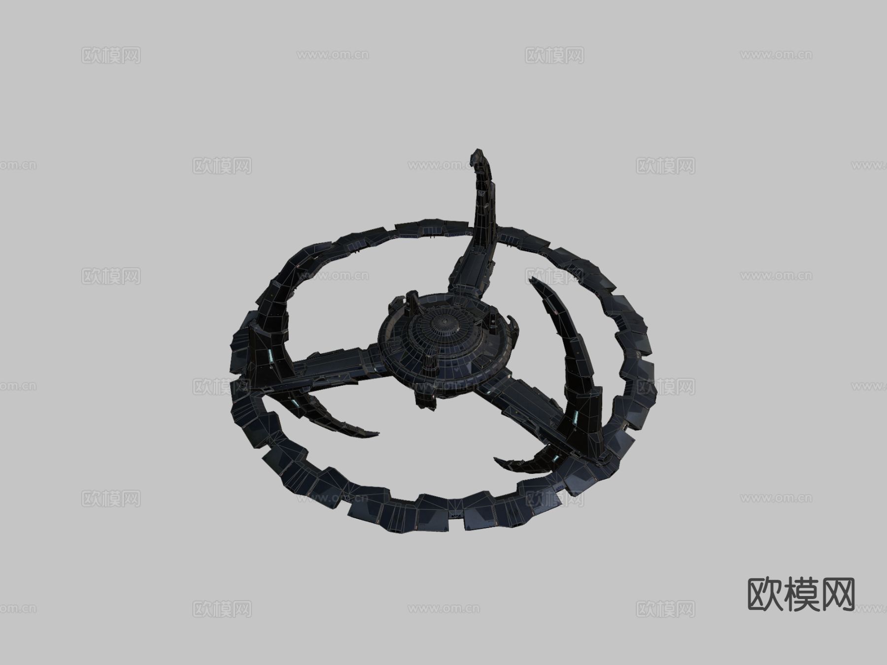 人类太空站su模型下载（渲染图1）