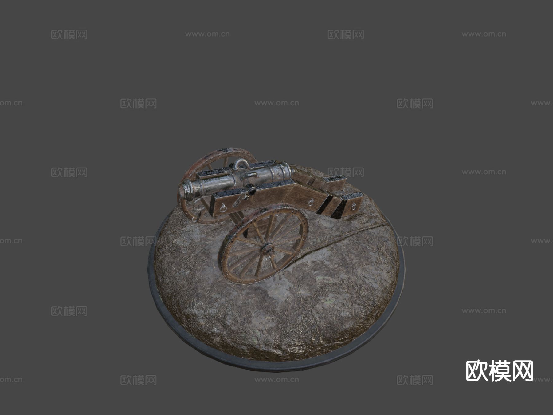 世纪大炮su模型下载（渲染图5）