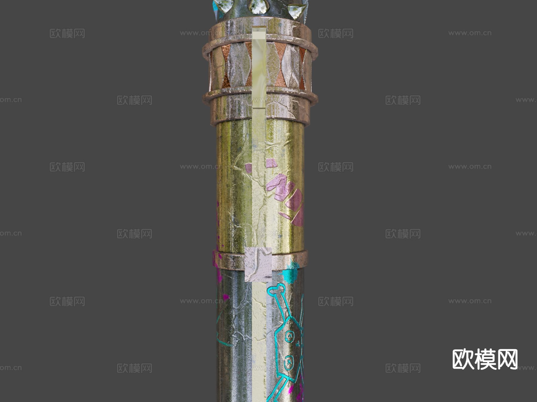 Jinx的手枪su模型下载（渲染图1）