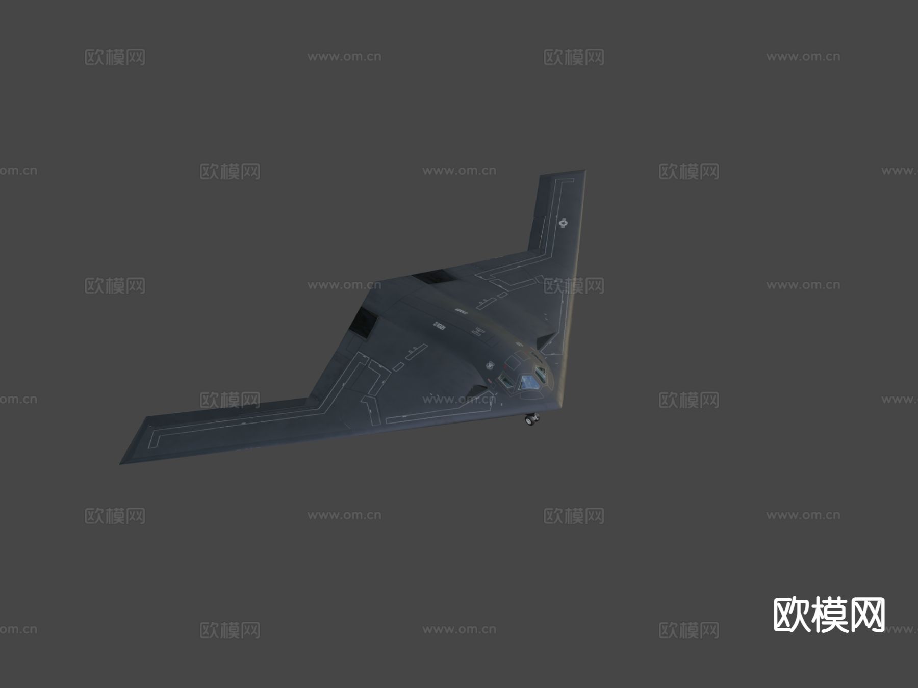 突袭者轰炸机su模型下载（渲染图3）