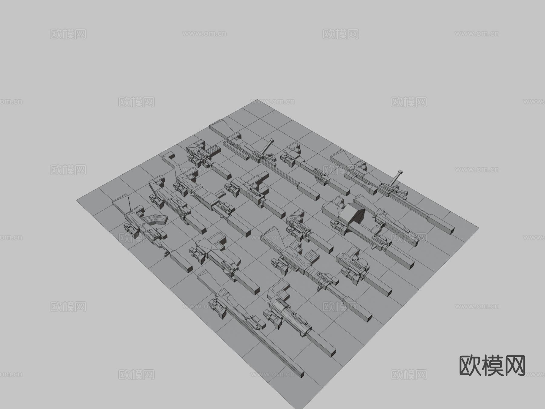 各种枪支包su模型下载（渲染图3）