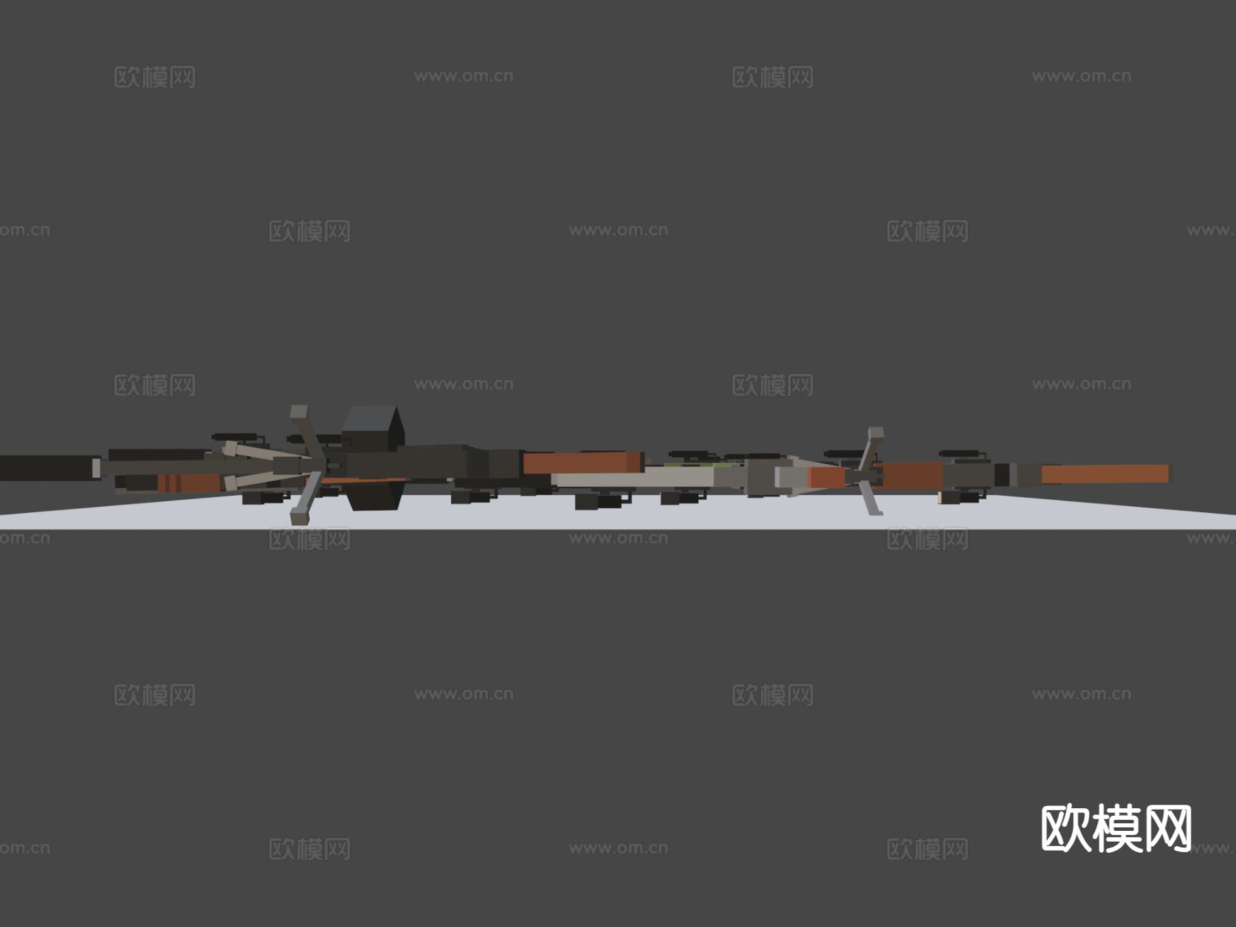 各种枪支包su模型下载（渲染图5）
