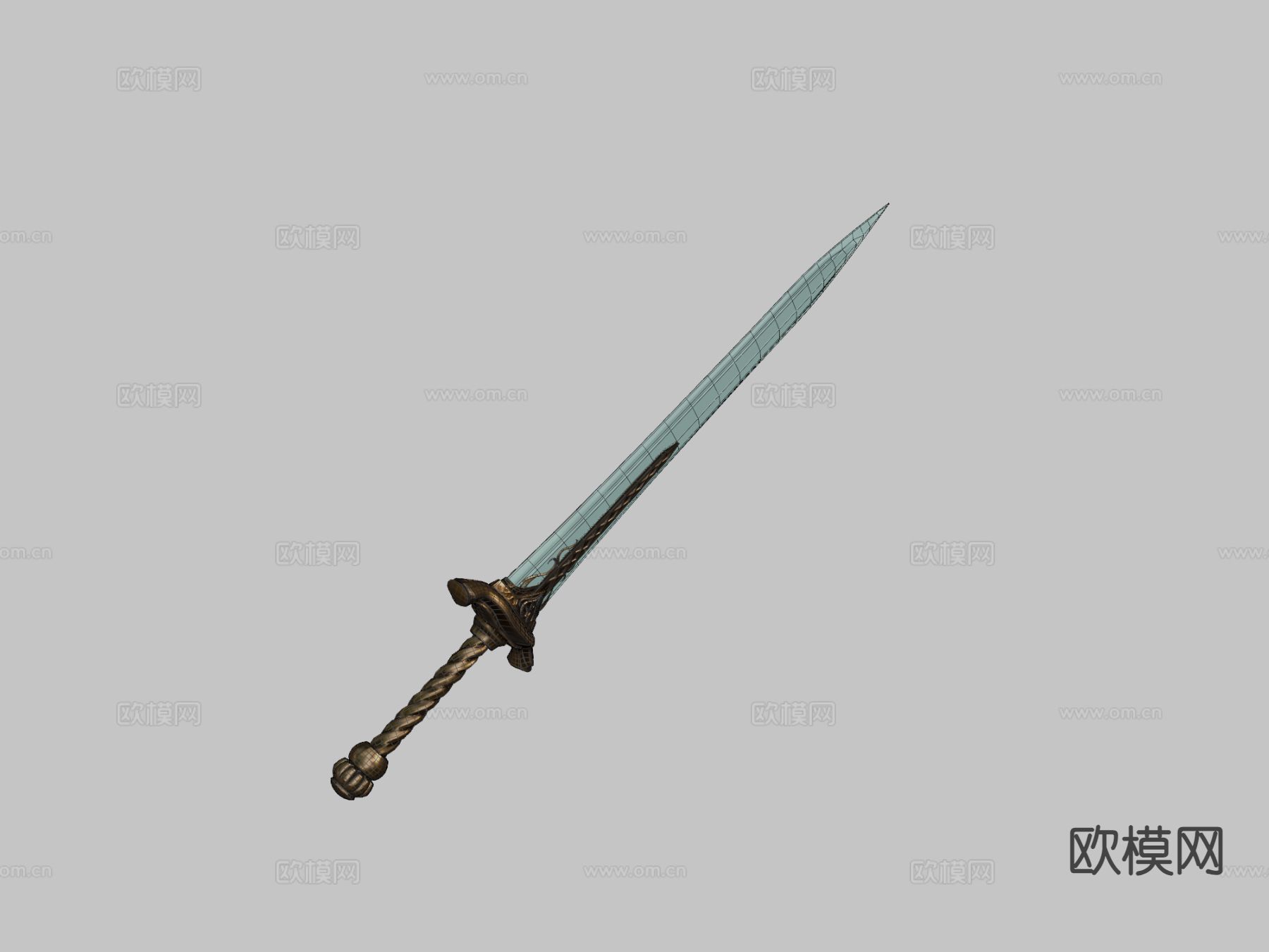 月光大剑su模型下载（渲染图3）