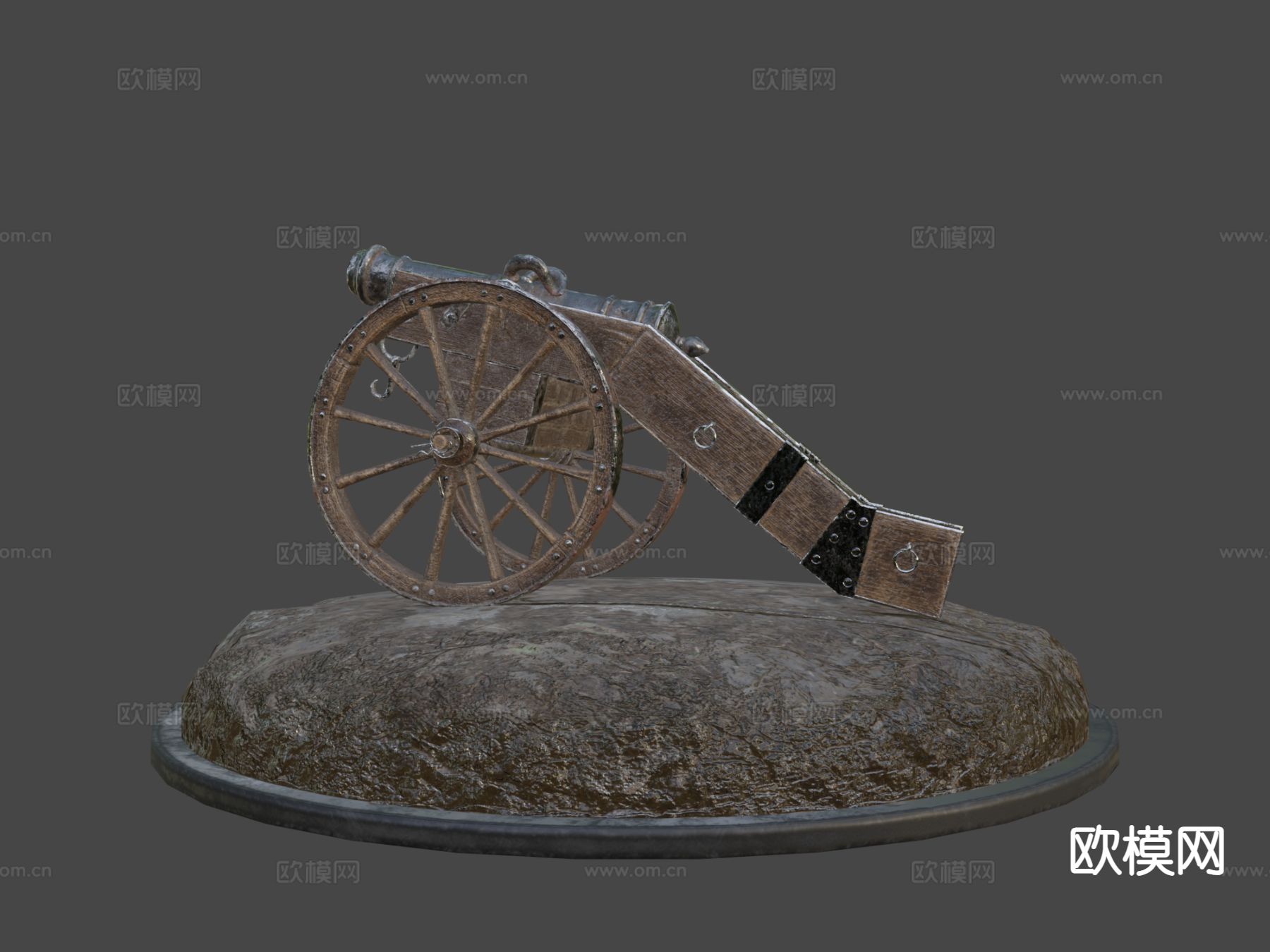 世纪大炮su模型下载（渲染图4）