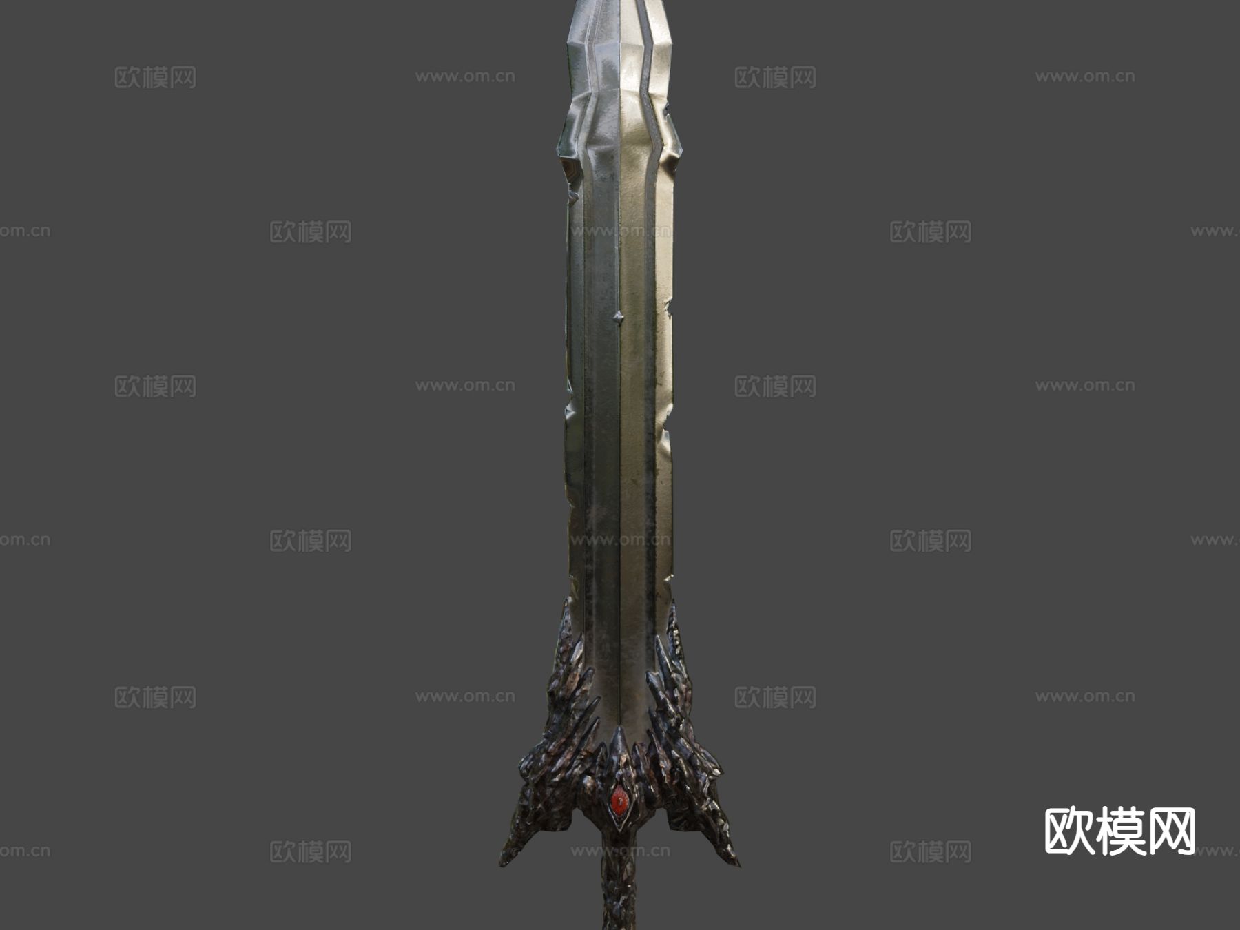 邪眼巨剑su模型下载（渲染图5）