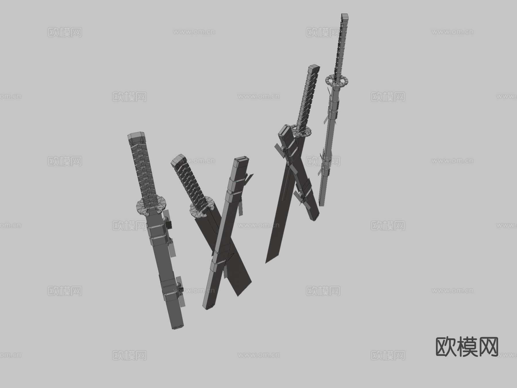 武士刀su模型下载（渲染图1）