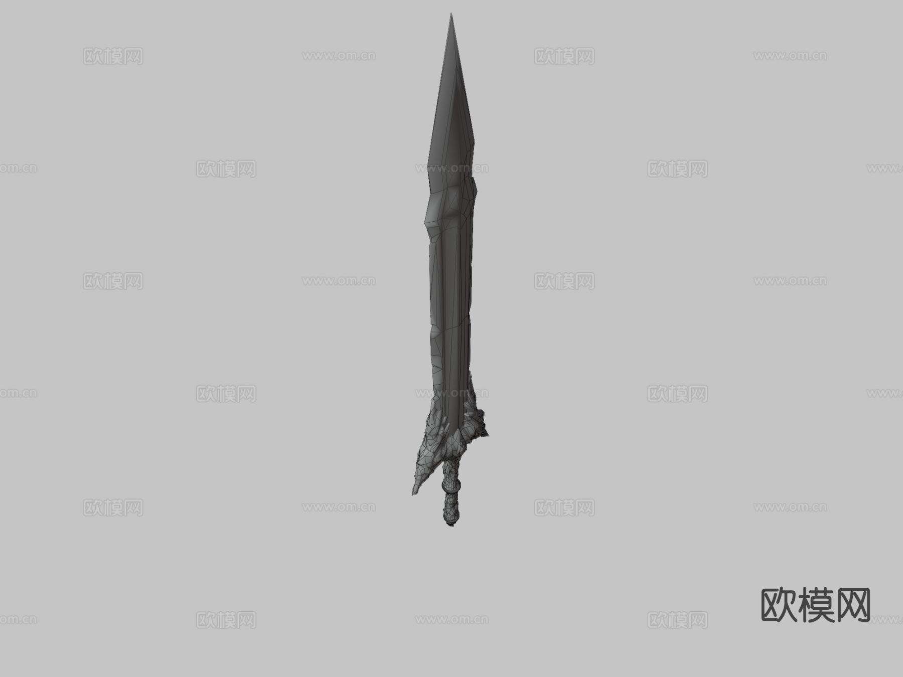 邪眼巨剑su模型下载（渲染图3）