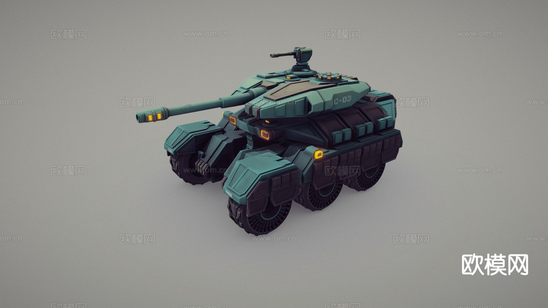 轻型步兵坦克su模型下载（渲染图2）