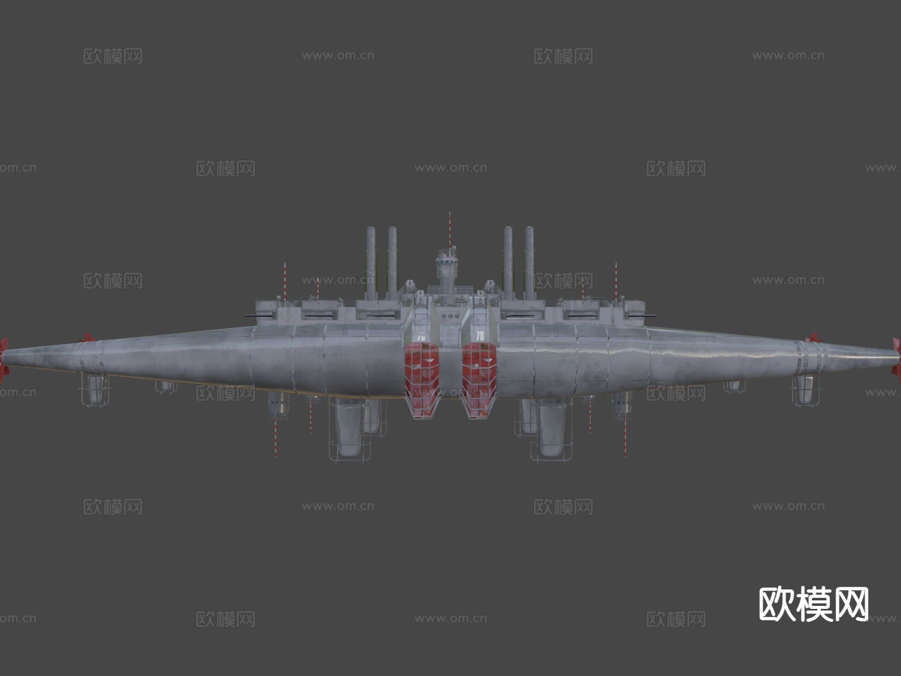 蒸汽潜艇su模型下载（渲染图5）