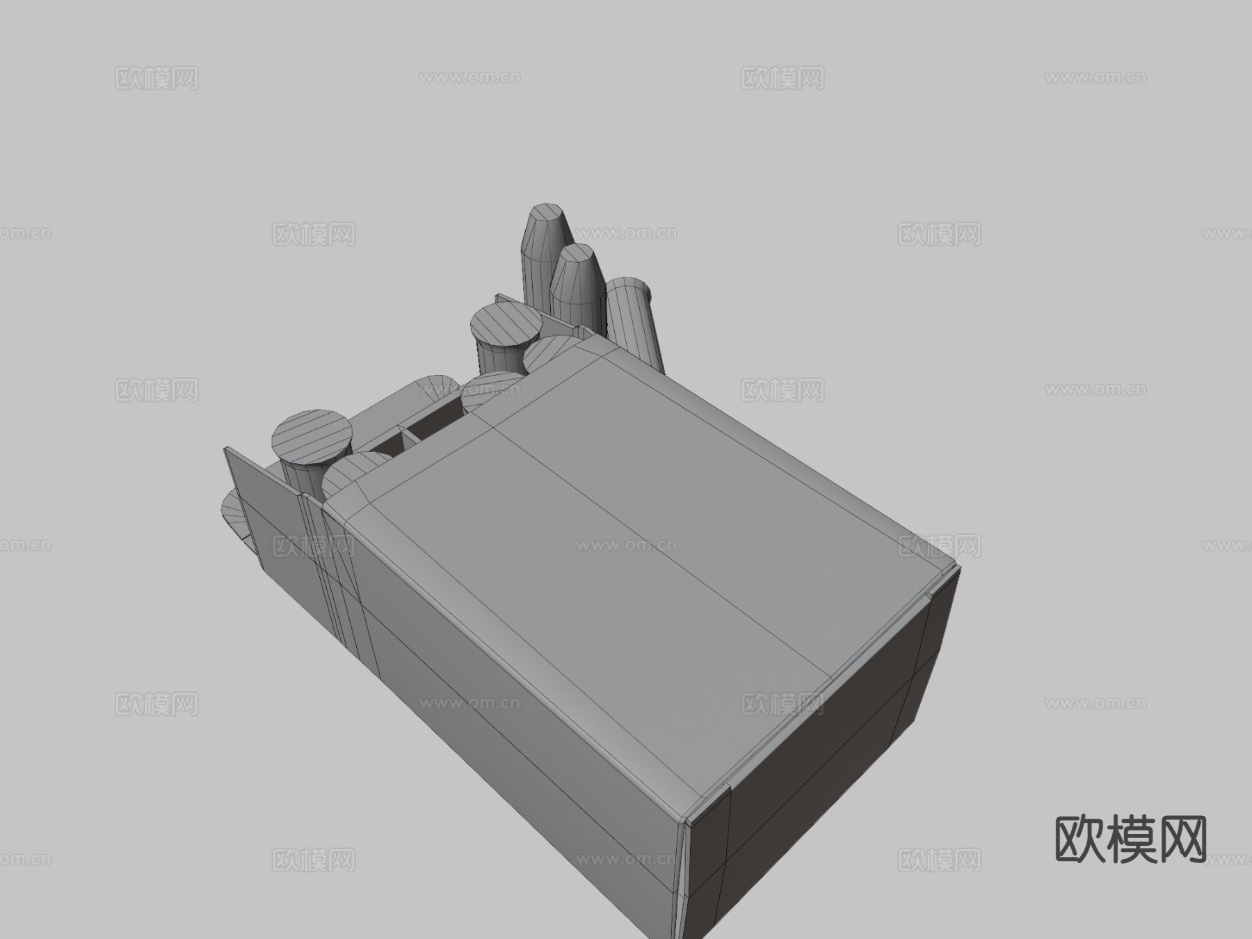左轮手枪弹药su模型下载（渲染图3）