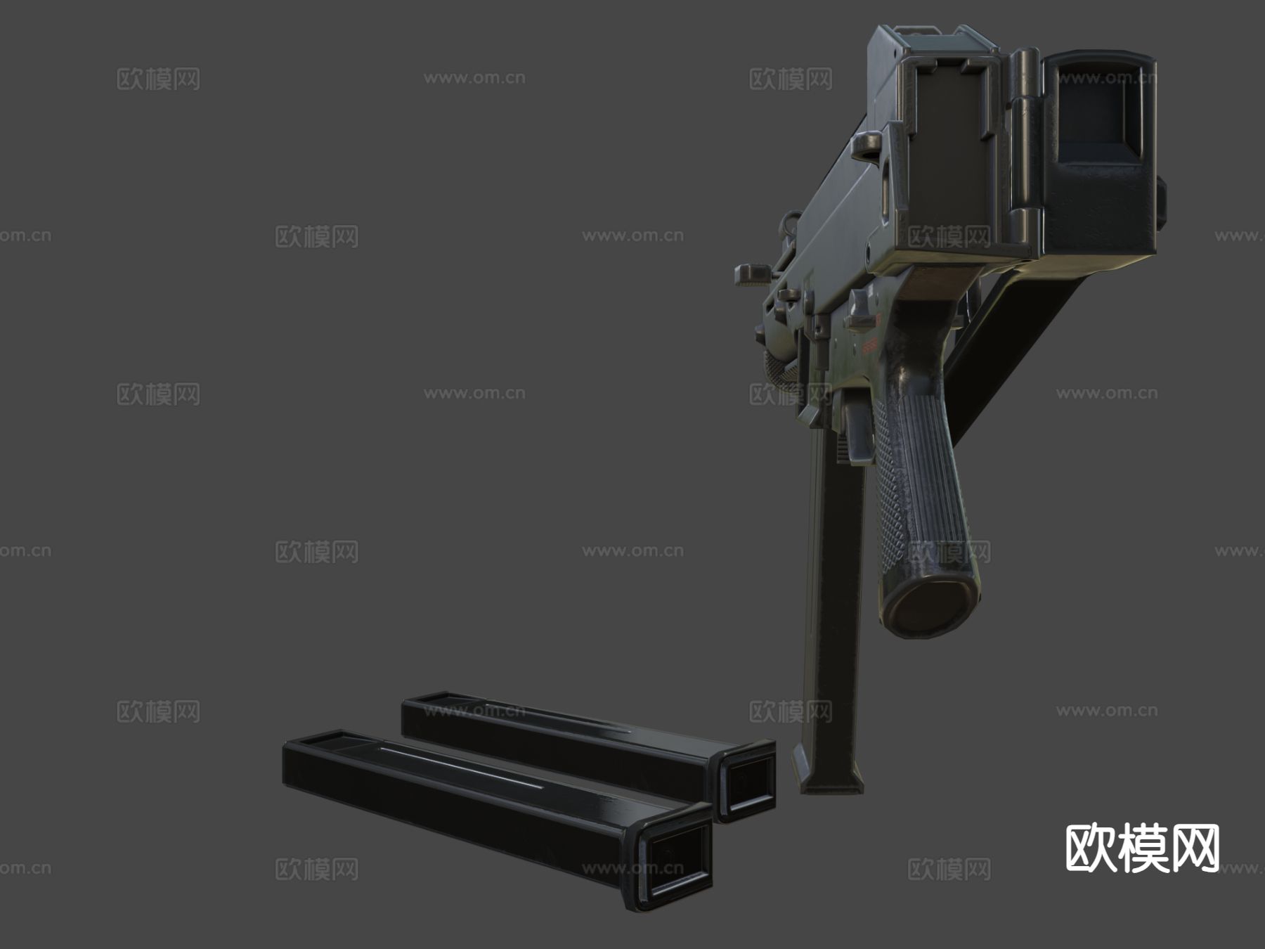HK UMP冲锋枪su模型下载（渲染图7）