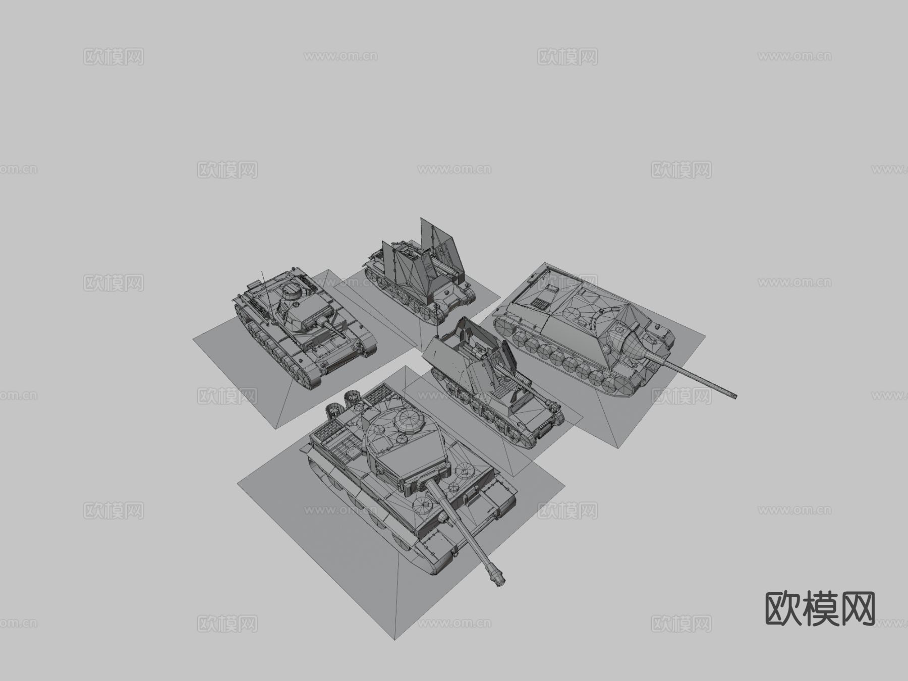 德国坦克su模型下载（渲染图3）