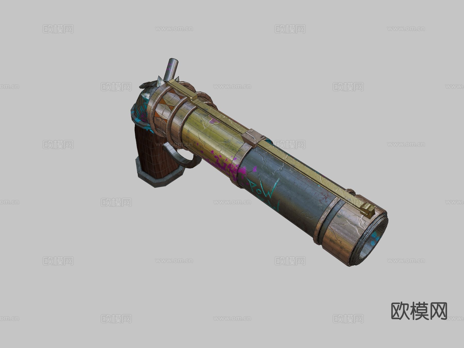 Jinx的手枪su模型下载（渲染图4）