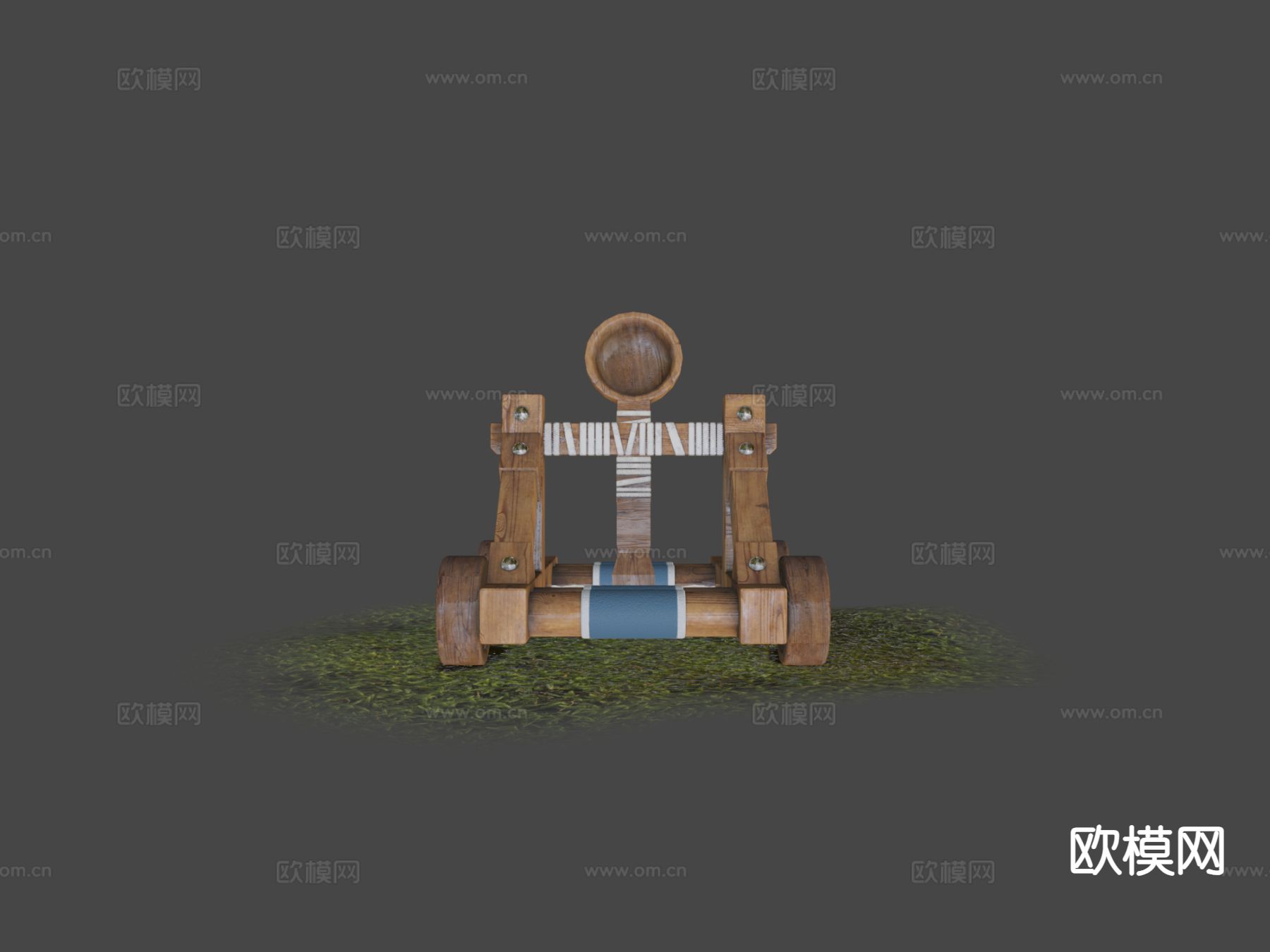 中世纪投石机su模型下载（渲染图4）