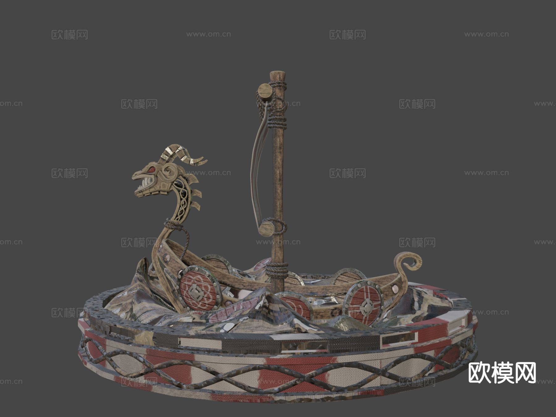 D模型 维京船su模型下载（渲染图6）