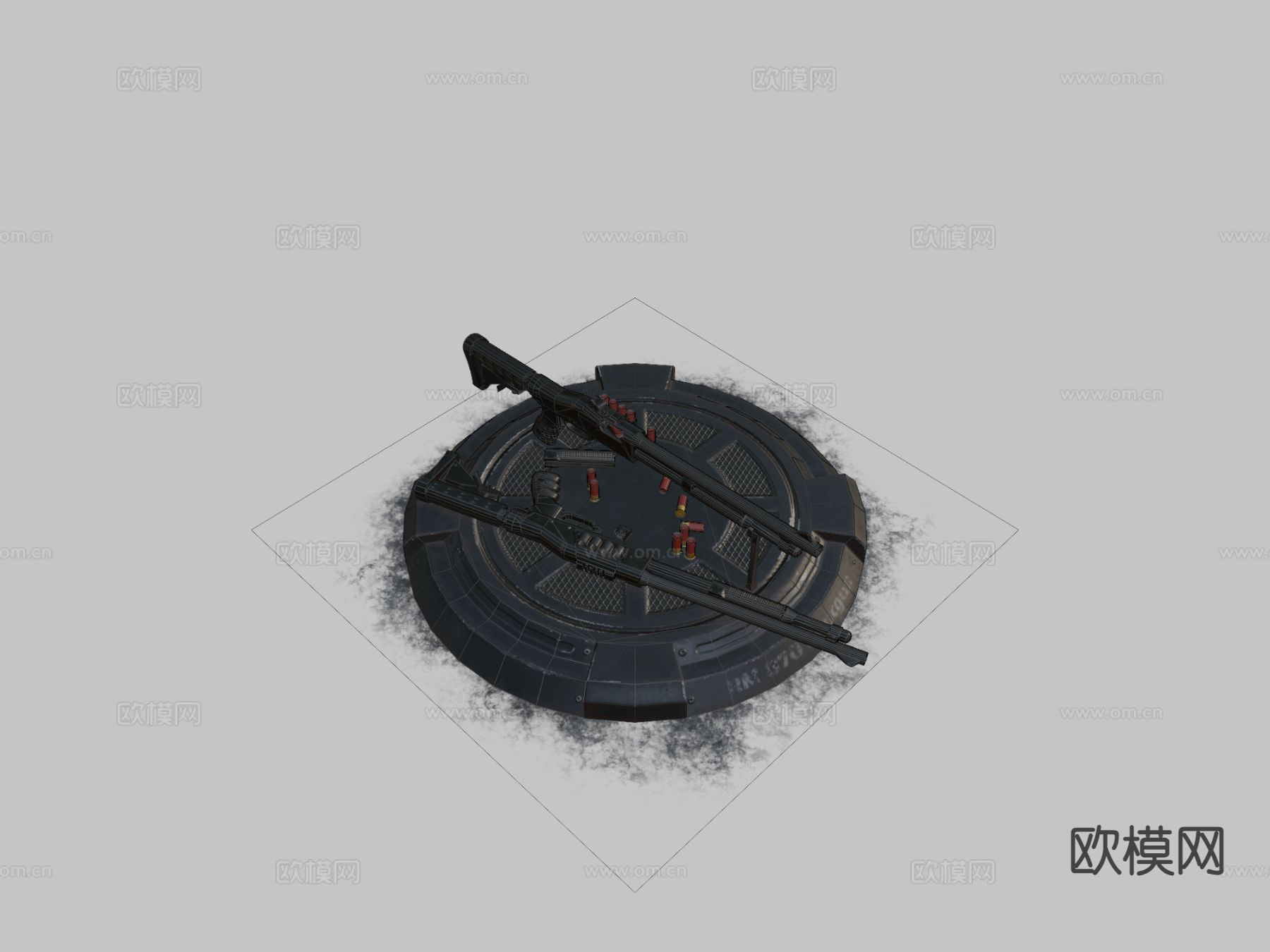 霰弹枪su模型下载（渲染图3）