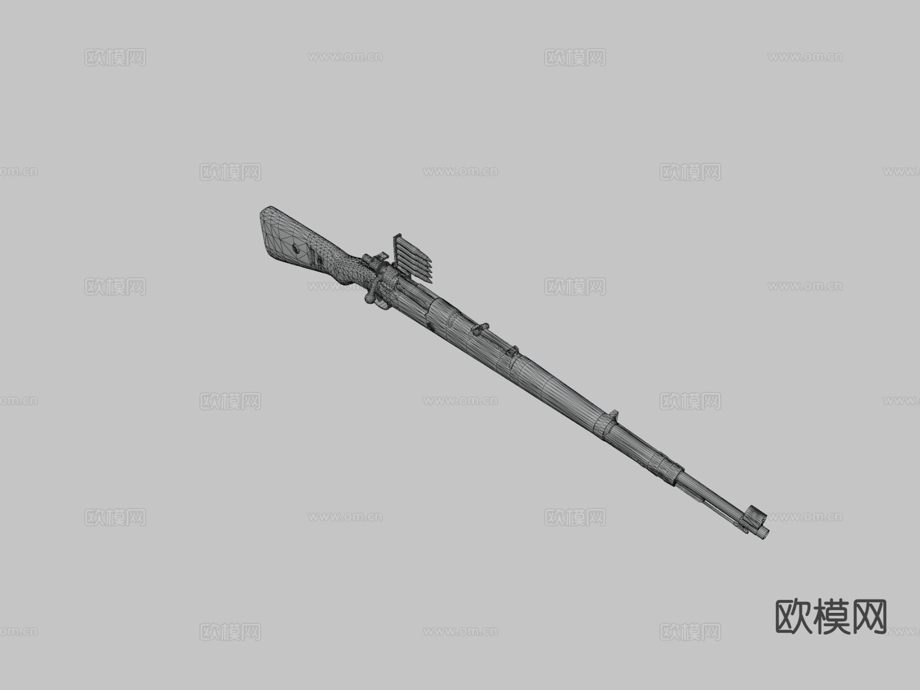 毛瑟卡宾枪98ksu模型下载（渲染图1）