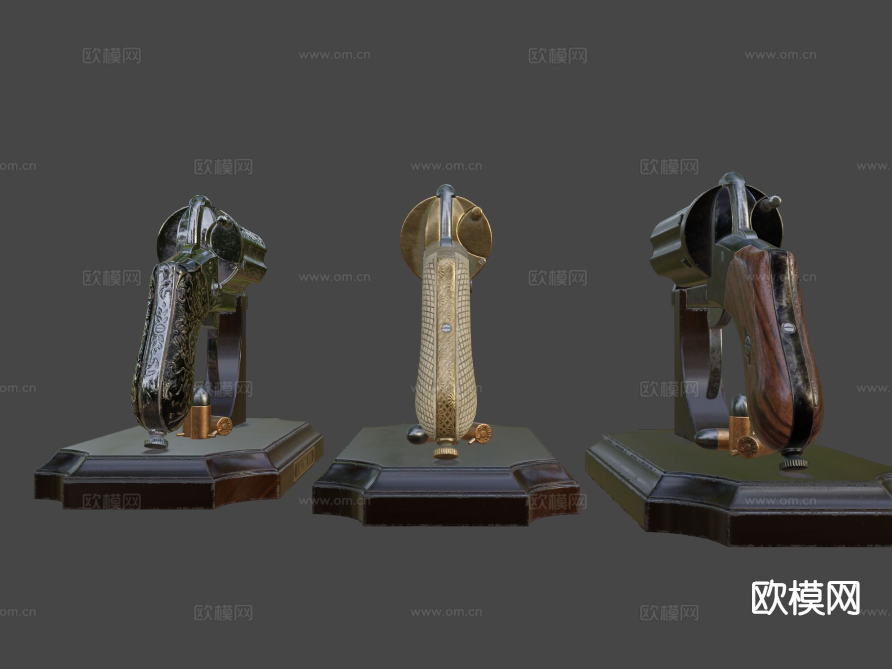 多管手枪su模型下载（渲染图7）