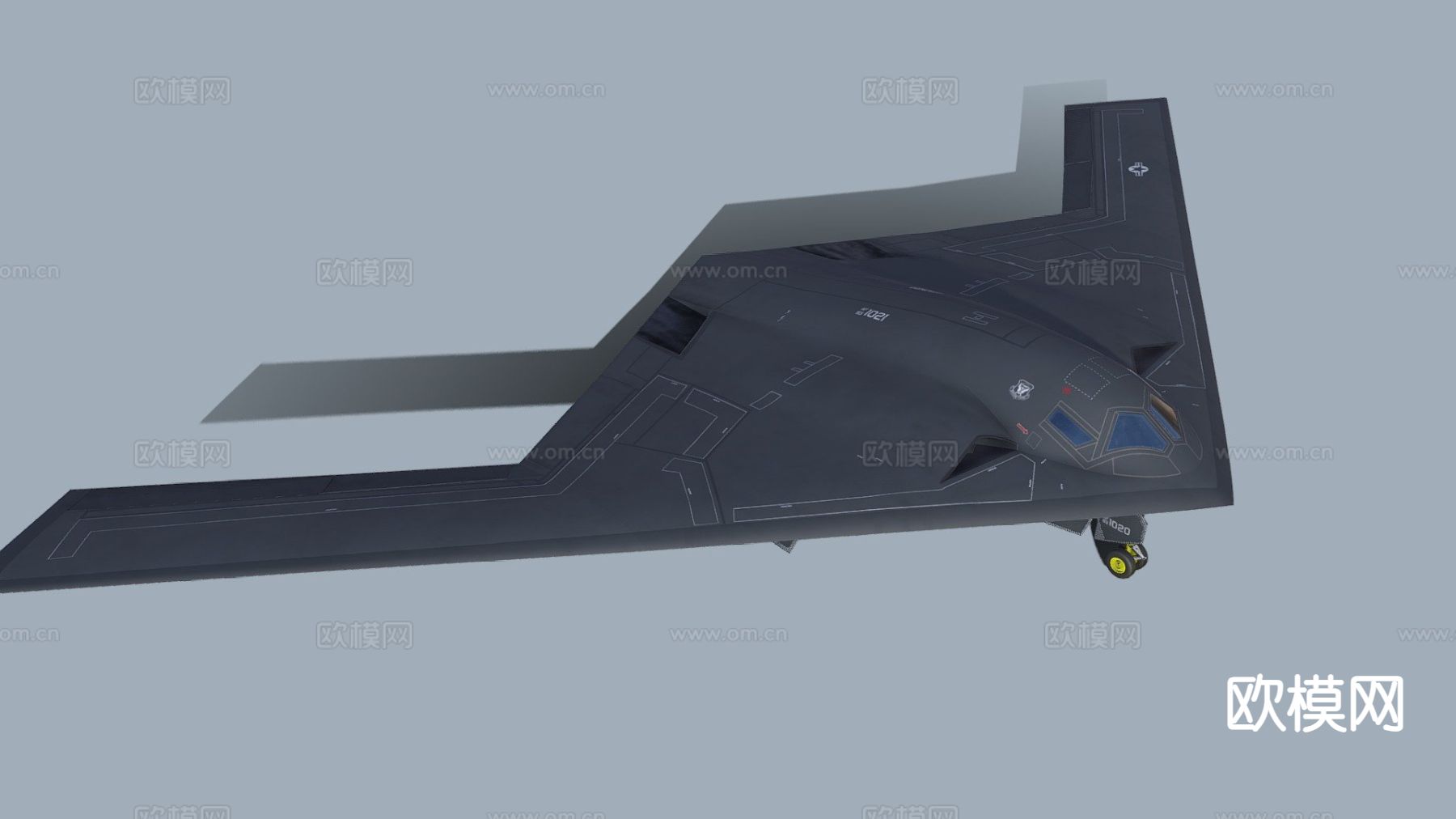 突袭者轰炸机su模型下载（渲染图2）