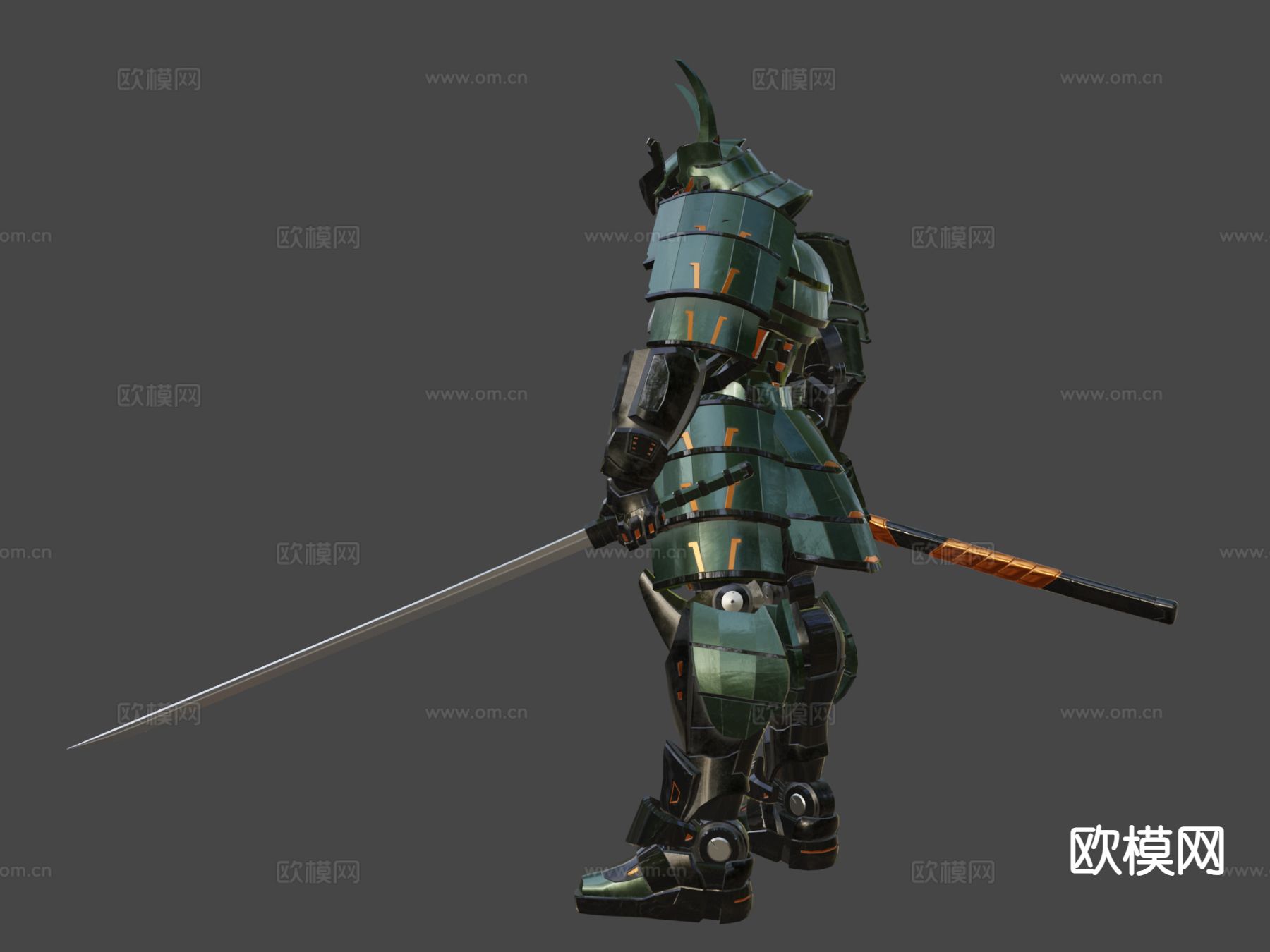 武士机器人su模型下载（渲染图6）