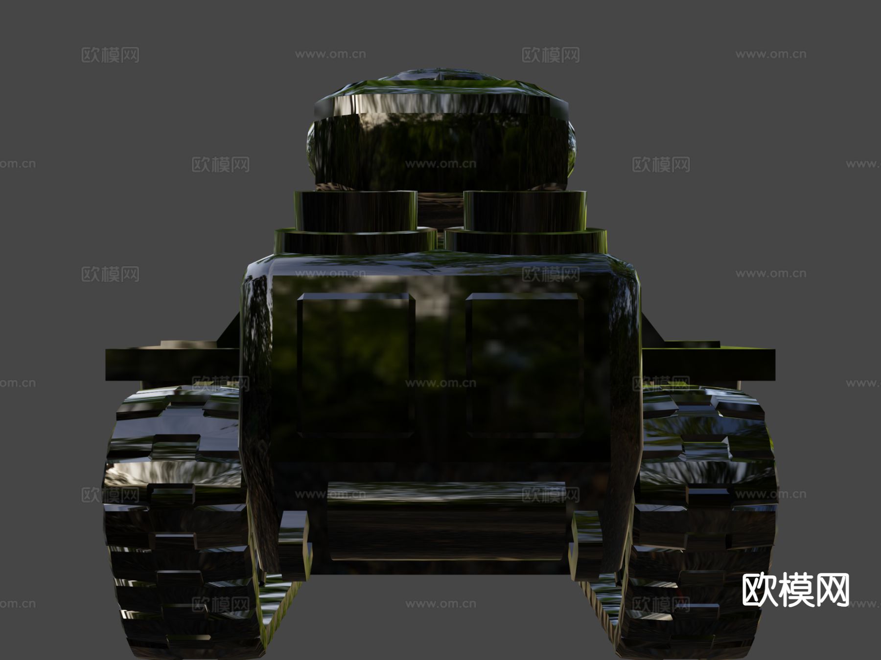 坦克-漫画风格su模型下载（渲染图5）