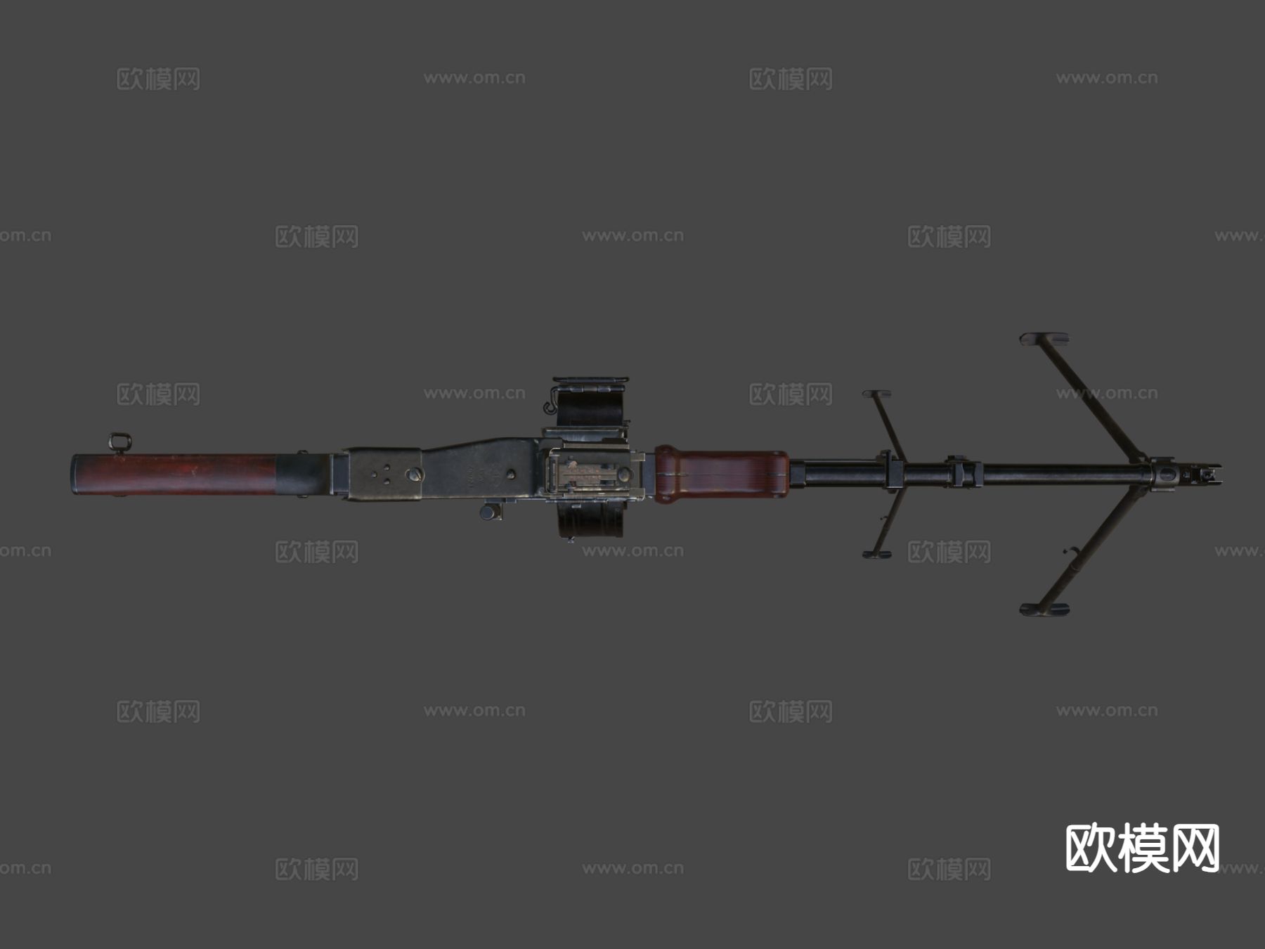 RPD轻机枪su模型下载（渲染图7）