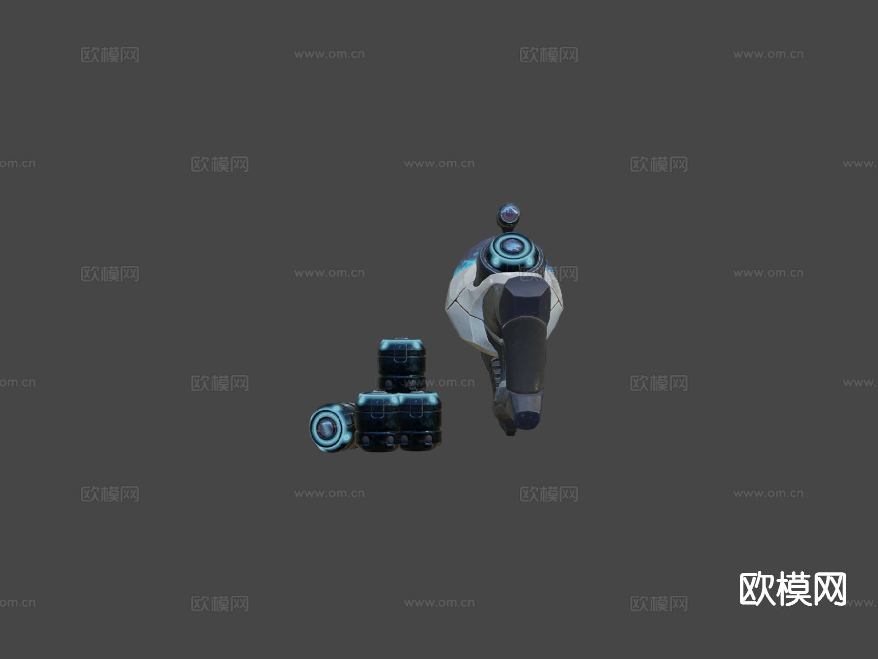 等离子步枪su模型下载（渲染图6）