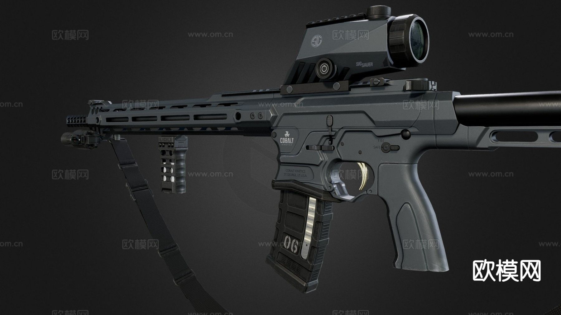 狙击步枪su模型下载（渲染图2）