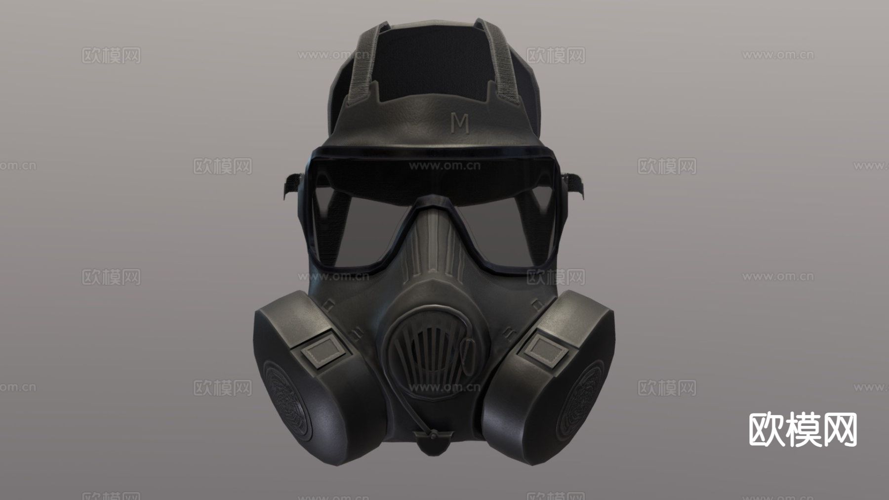 防毒面具su模型下载（渲染图2）